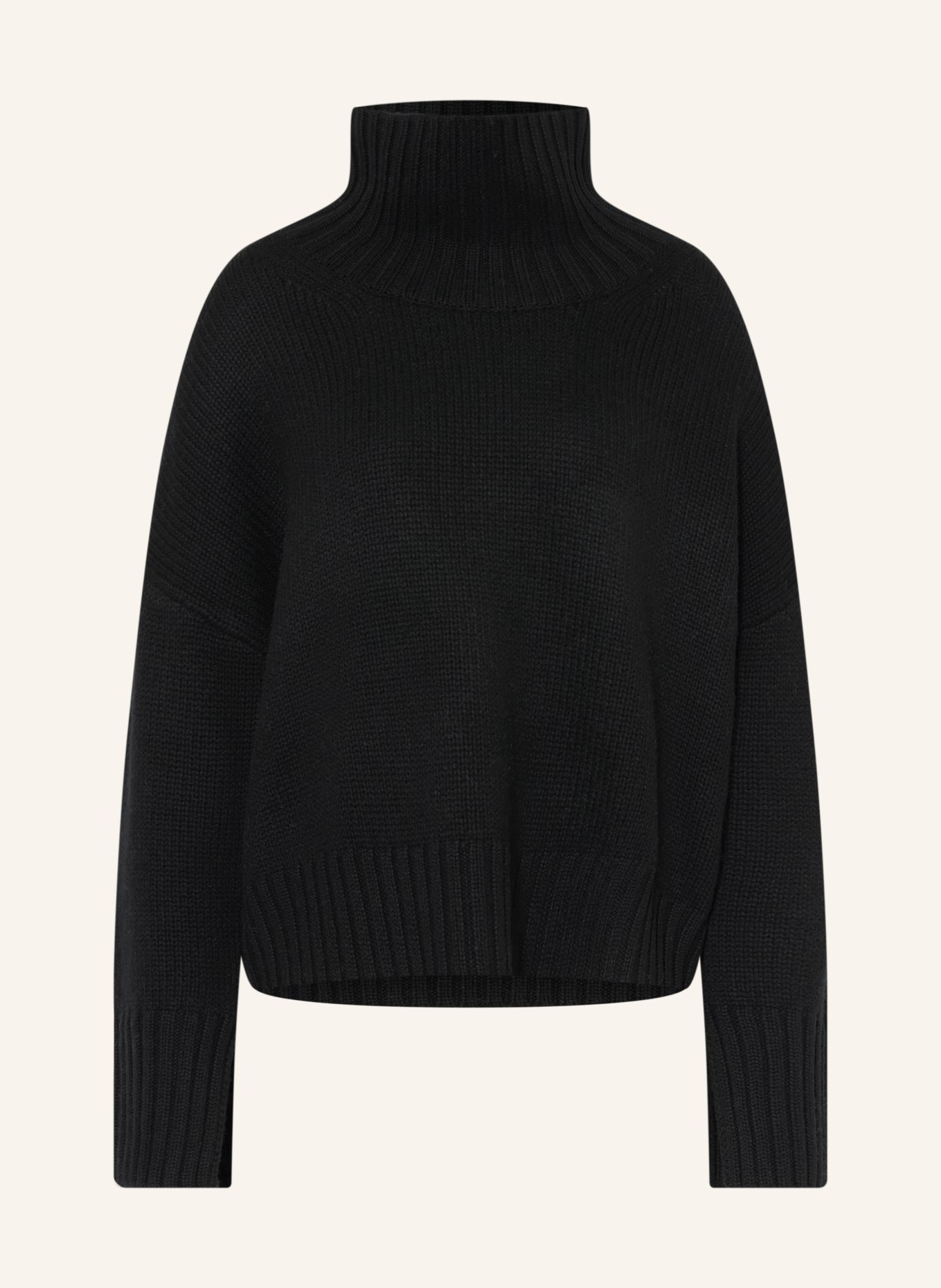 SOFT GOAT Rollkragenpullover aus Cashmere: SCHWARZ