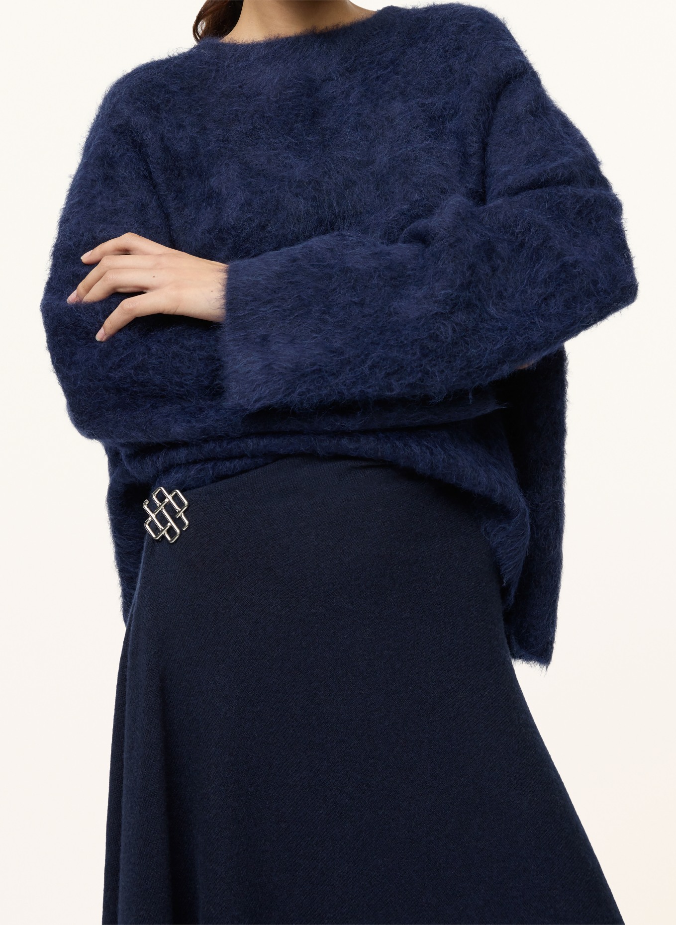 SOFT GOAT Alpaka-Pullover: DUNKELBLAU