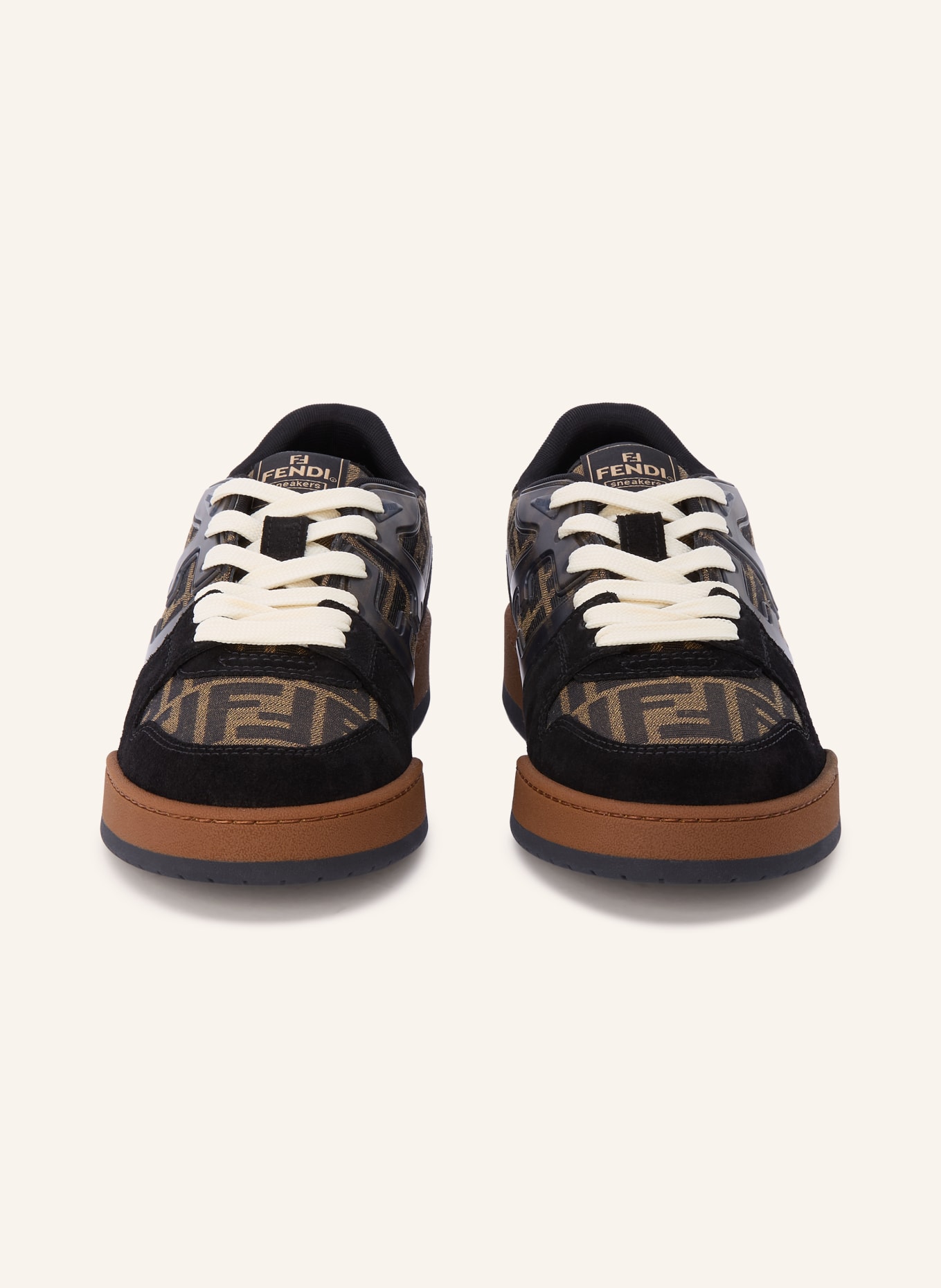 FENDI Sneaker MATCH: MARRON FONCÉ / BEIGE
