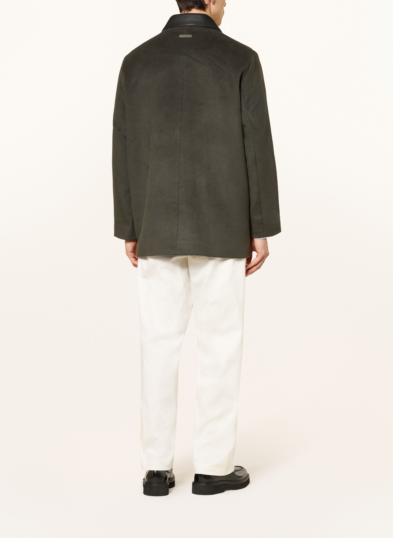 Calvin Klein MELTON Jacket: DARK GREEN