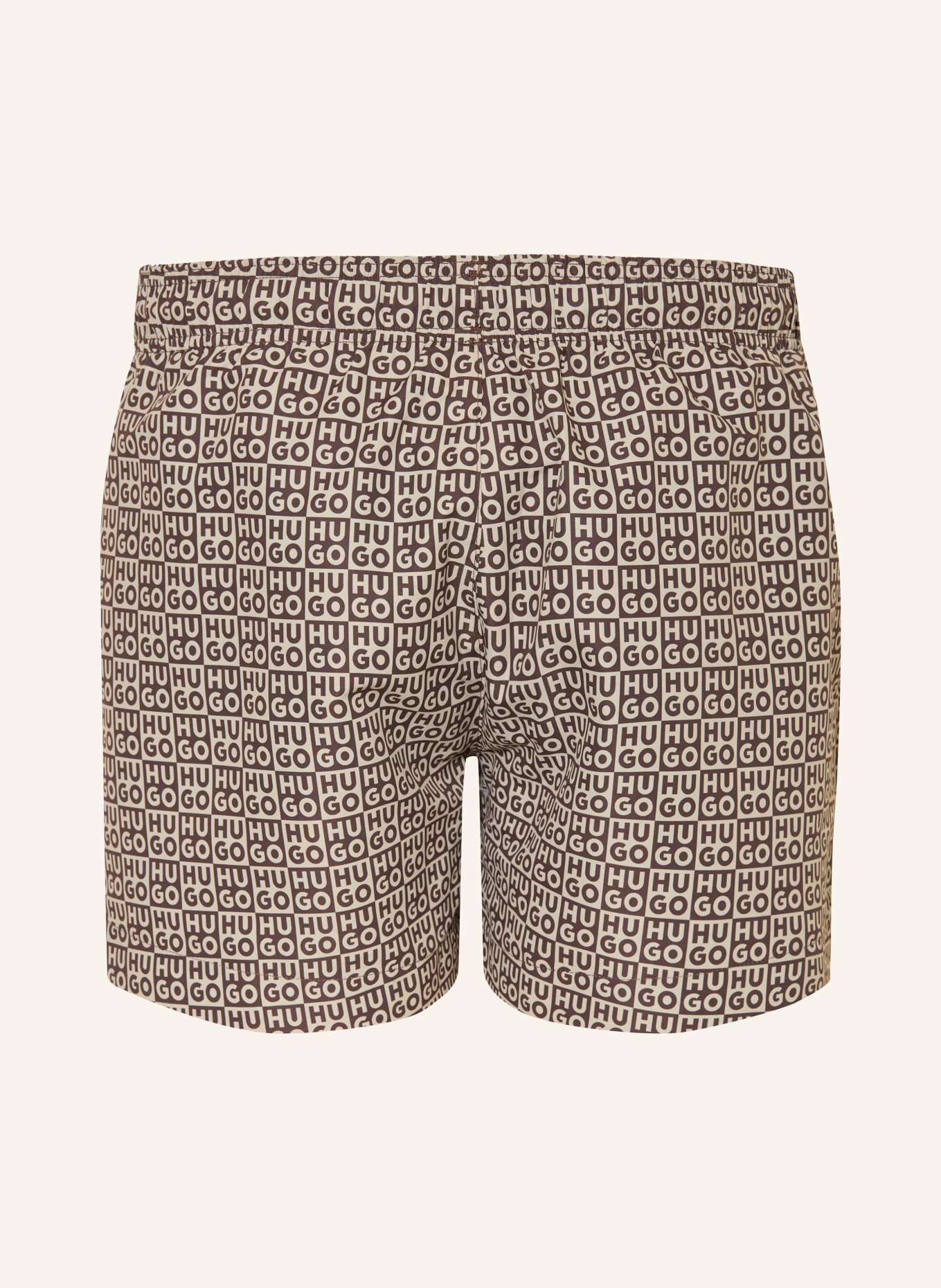 HUGO Badeshorts AARON: BEIGE / DUNKELBRAUN