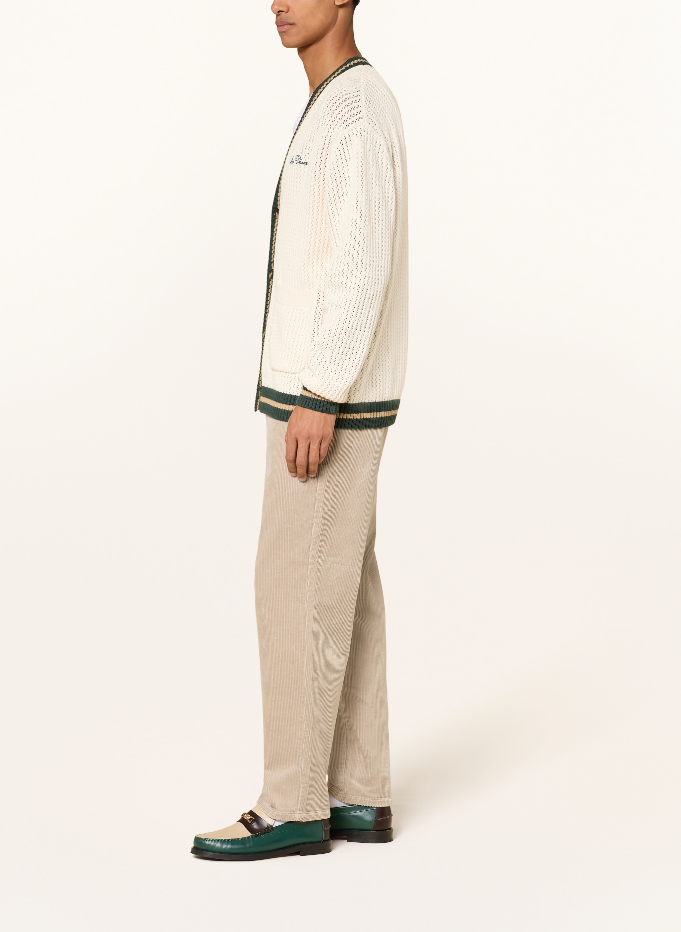 LES DEUX Pantalon en velours côtelé coupe ample: BEIGE