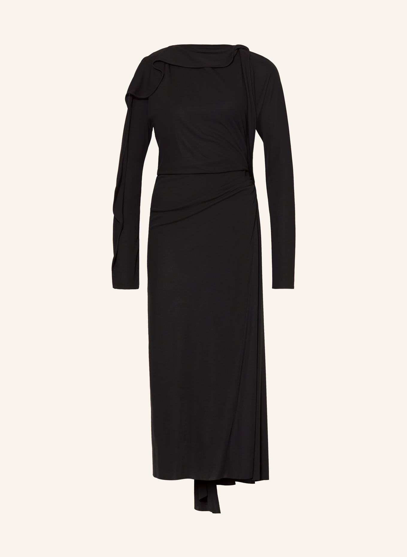 VICTORIA BECKHAM Evening dress with flounces: BLACK