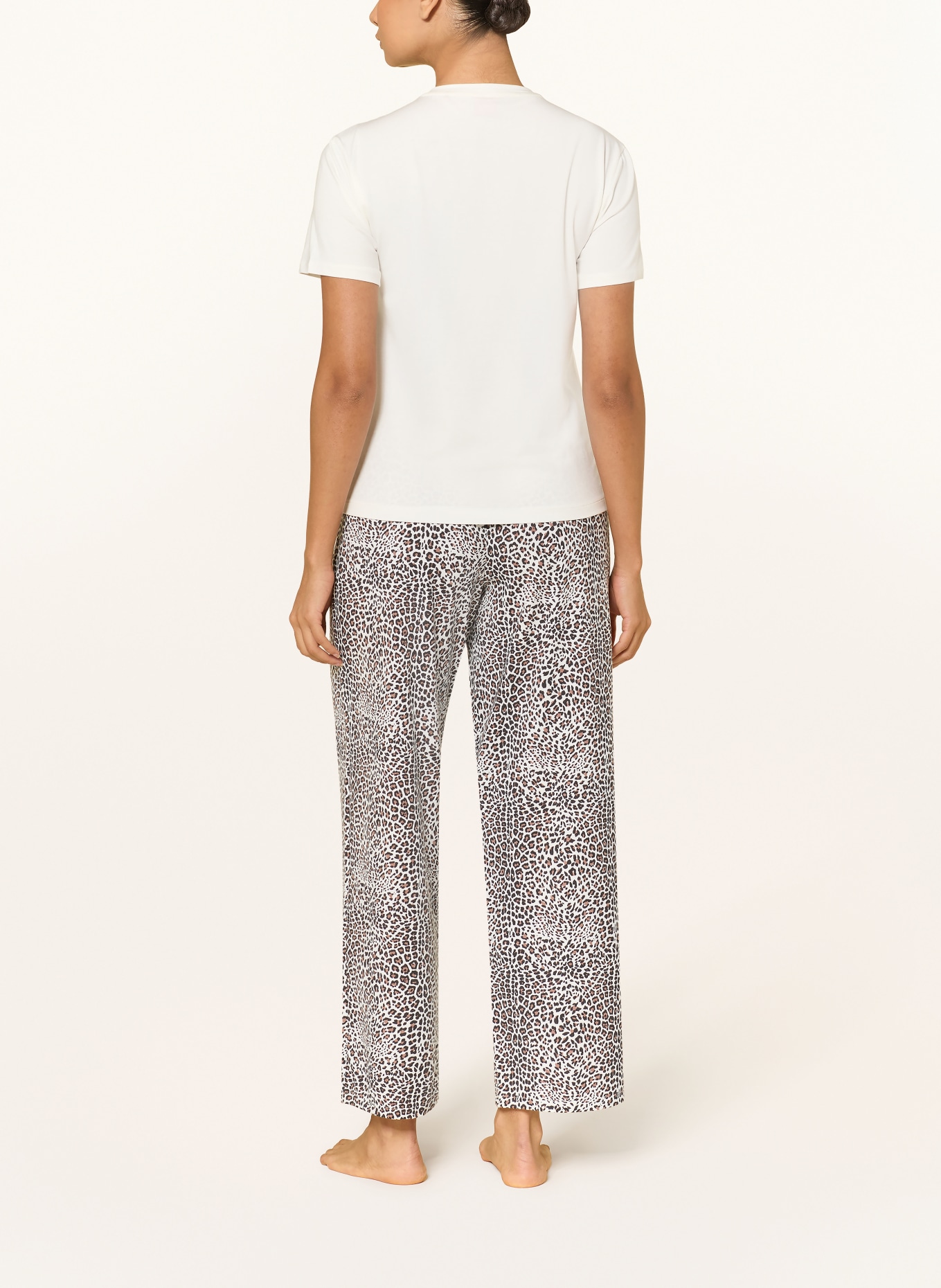 HUGO Chemise de nuit NIGHT: BLANC / MARRON / NOIR