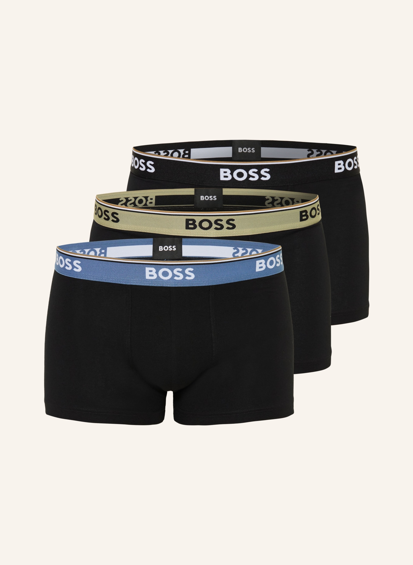 BOSS 3-pak bokserek POWER: CZARNY