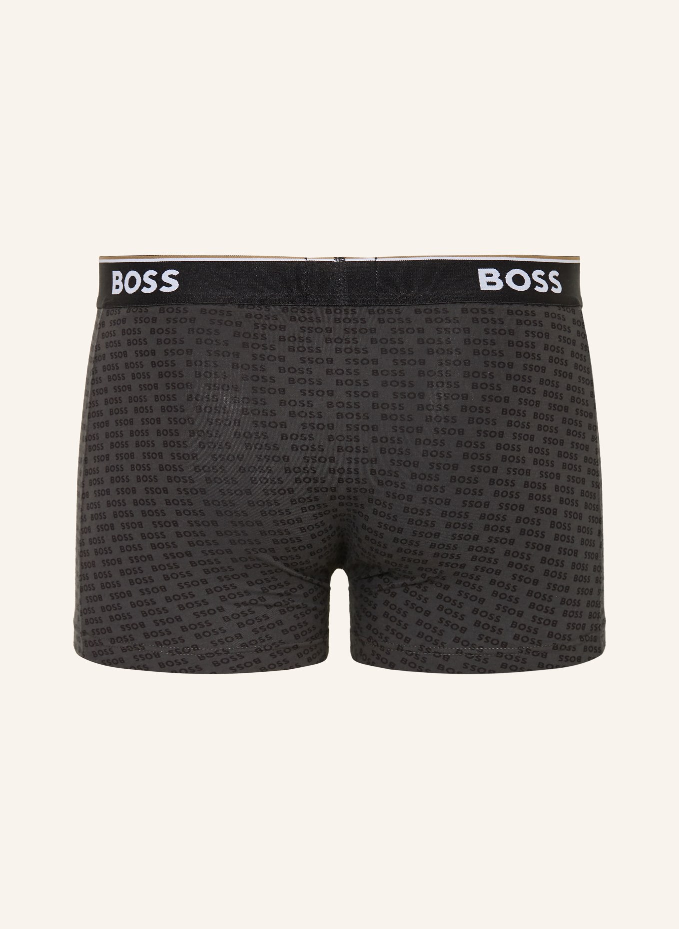 BOSS Lot de 3 boxers POWER: GRIS CLAIR / GRIS FONCÉ / NOIR