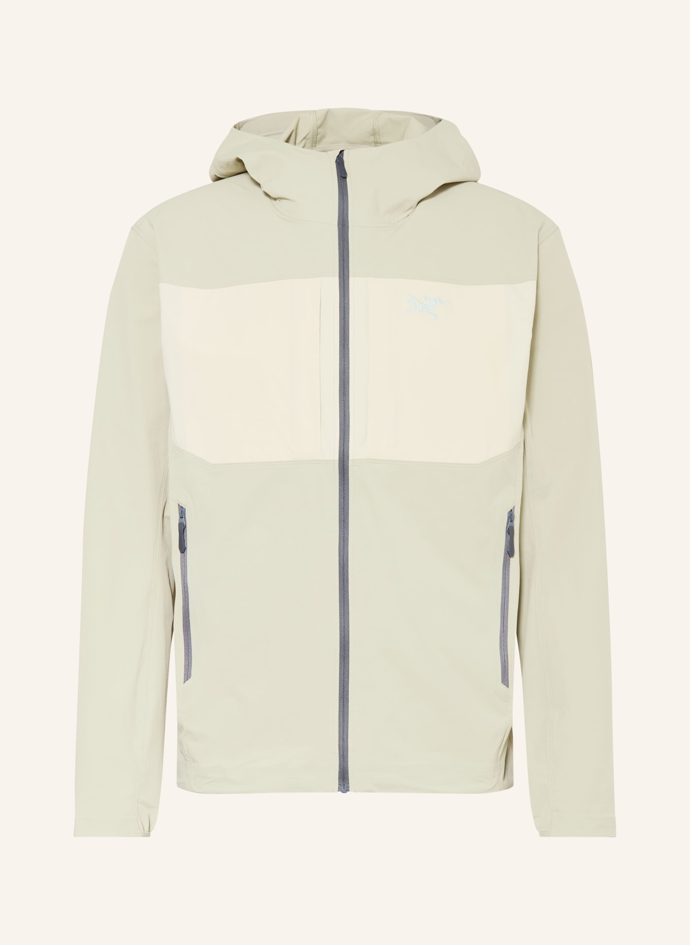 ARC'TERYX Funktionsjacke GAMMA LIGHTWEIGHT HOODY: HELLGRÜN / BEIGE