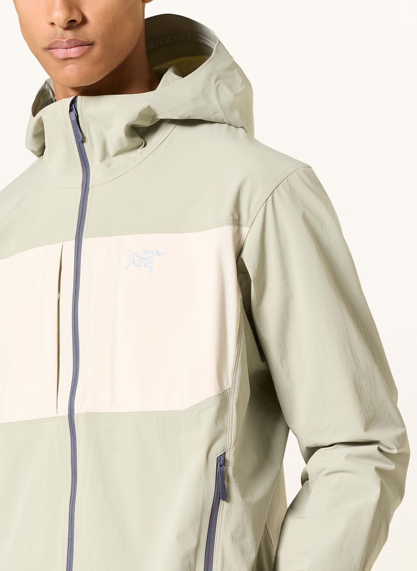 ARC'TERYX Funktionsjacke GAMMA LIGHTWEIGHT HOODY: HELLGRÜN / BEIGE