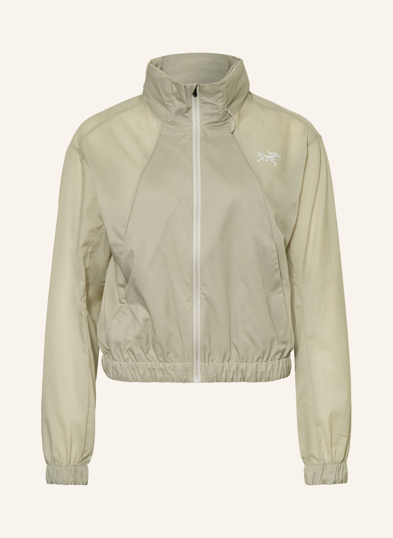 ARC'TERYX NAYA CROPPED STOWHOOD Functional Jacket: LIGHT GREEN