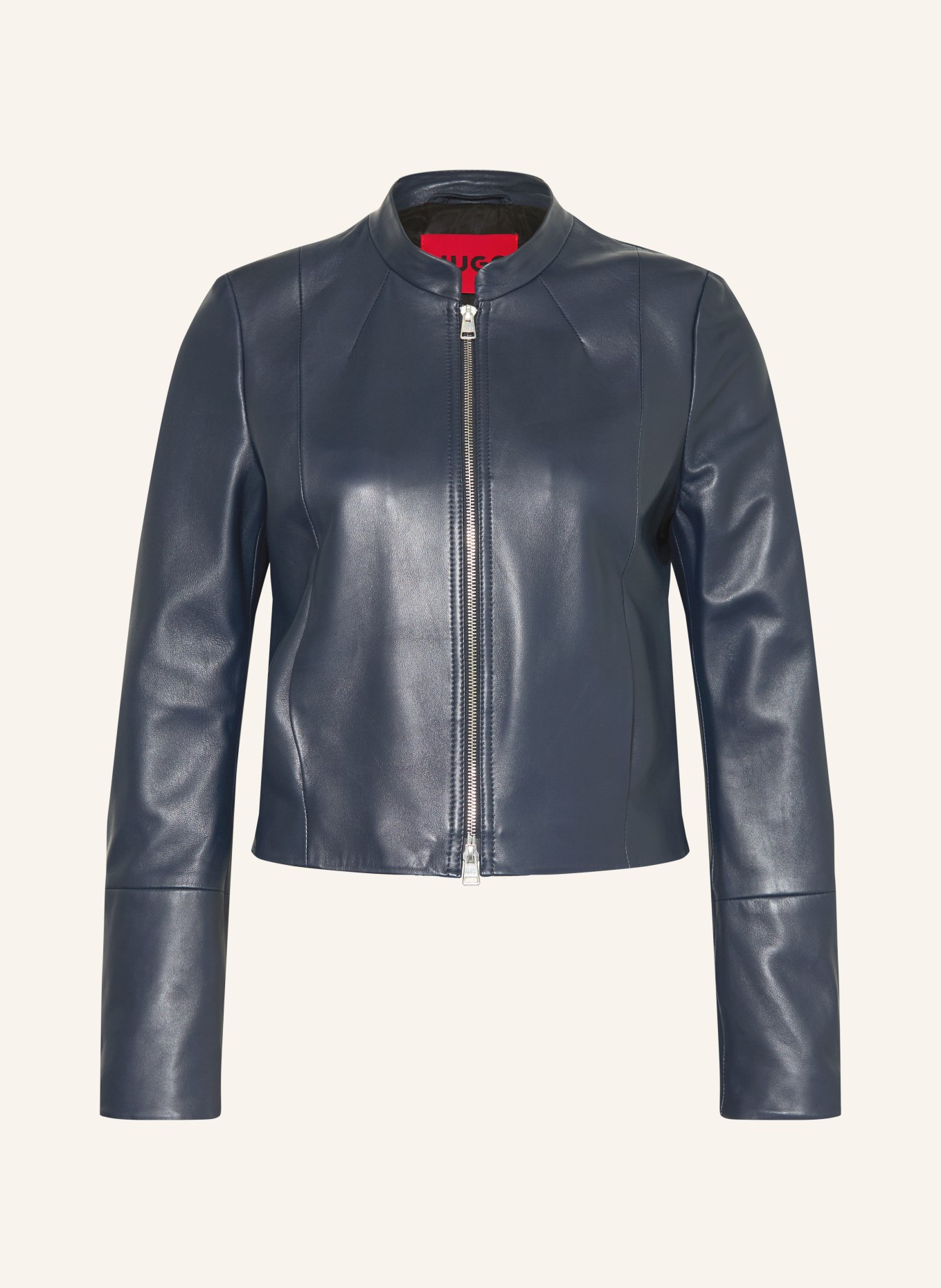 HUGO Lederjacke LASARI: SCHWARZ