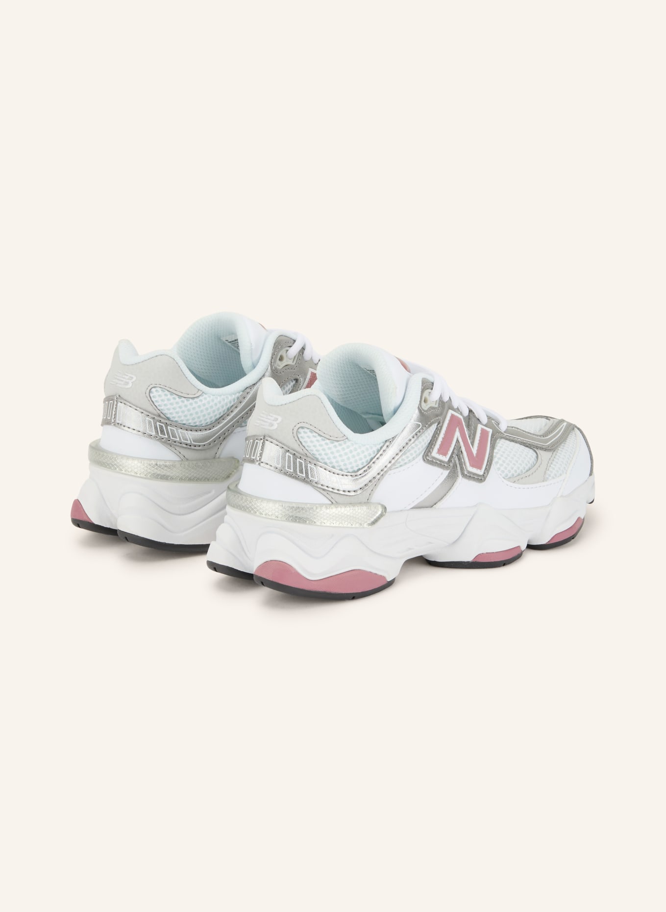 new balance Sneaker 9060: WEISS / SILBER / ALTROSA