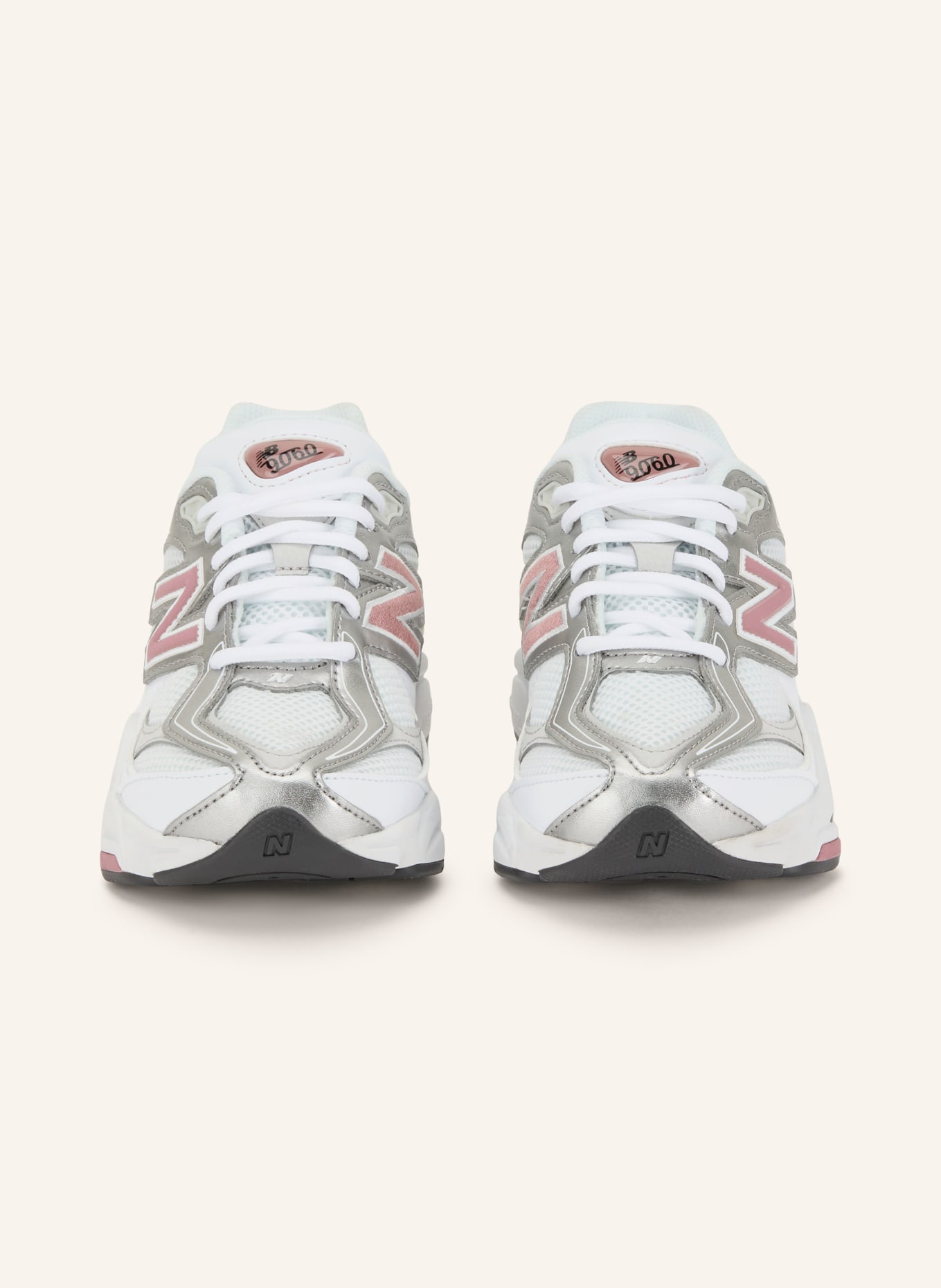 new balance Sneaker 9060: WEISS / SILBER / ALTROSA