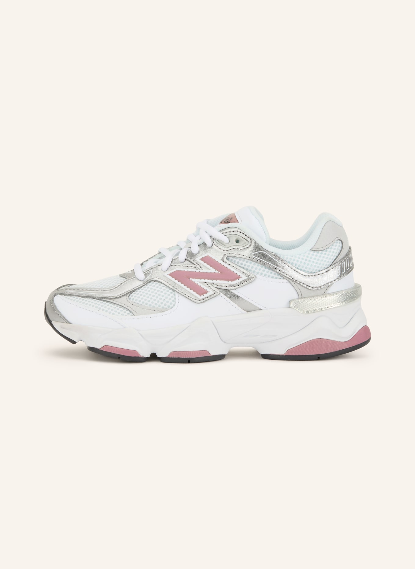 new balance Sneaker 9060: WEISS / SILBER / ALTROSA