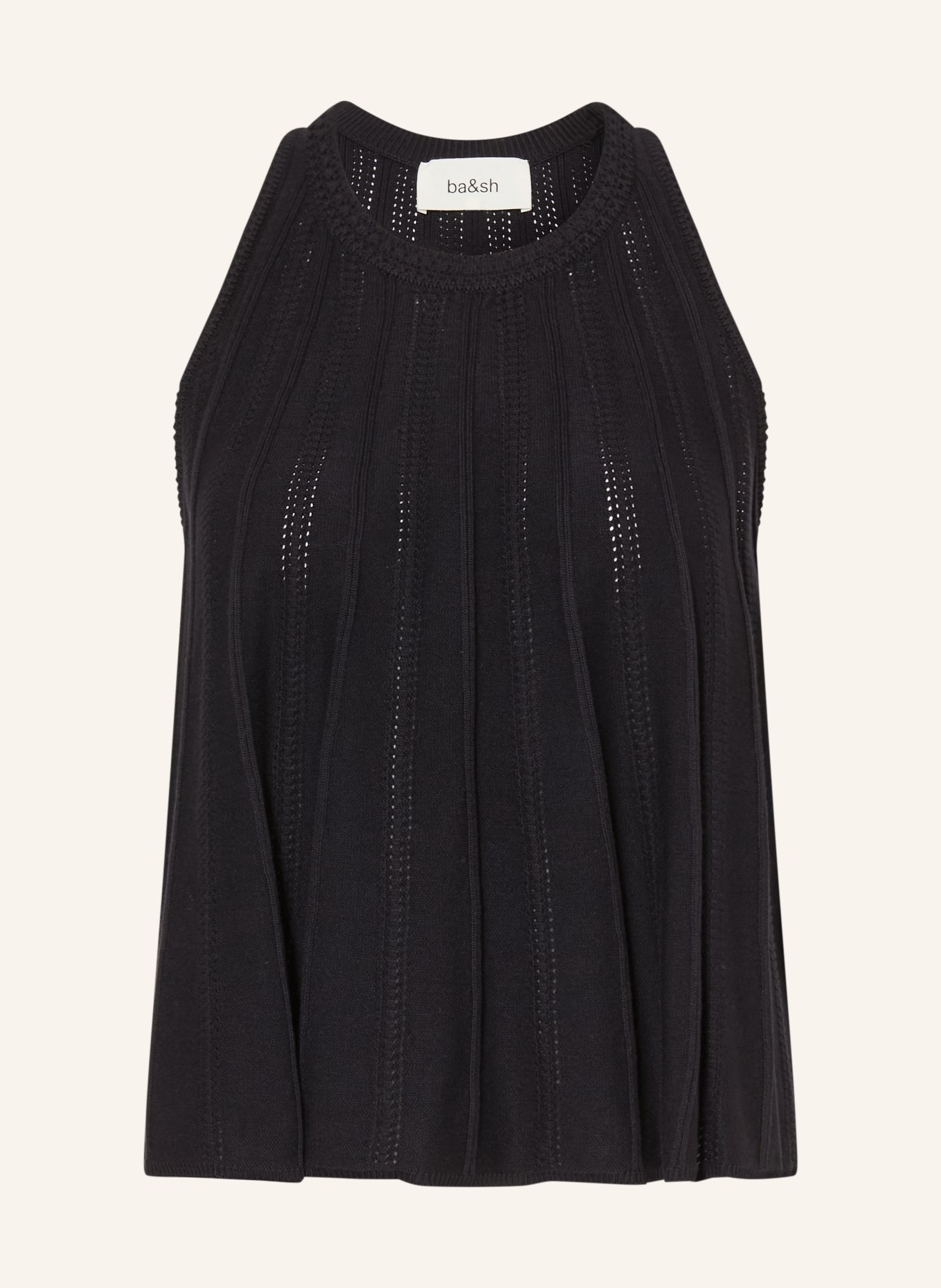 ba&sh Strikket top SERRES: SORT