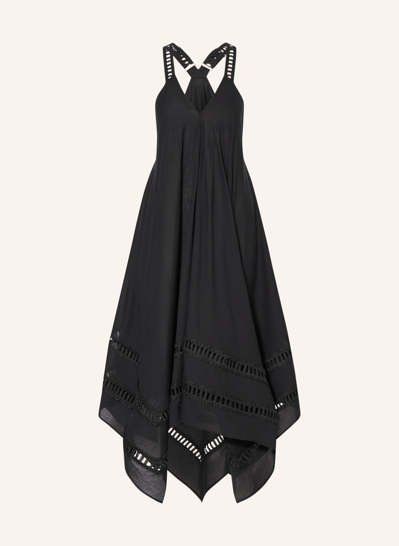 ALLSAINTS LIL DRESS with lace: BLACK