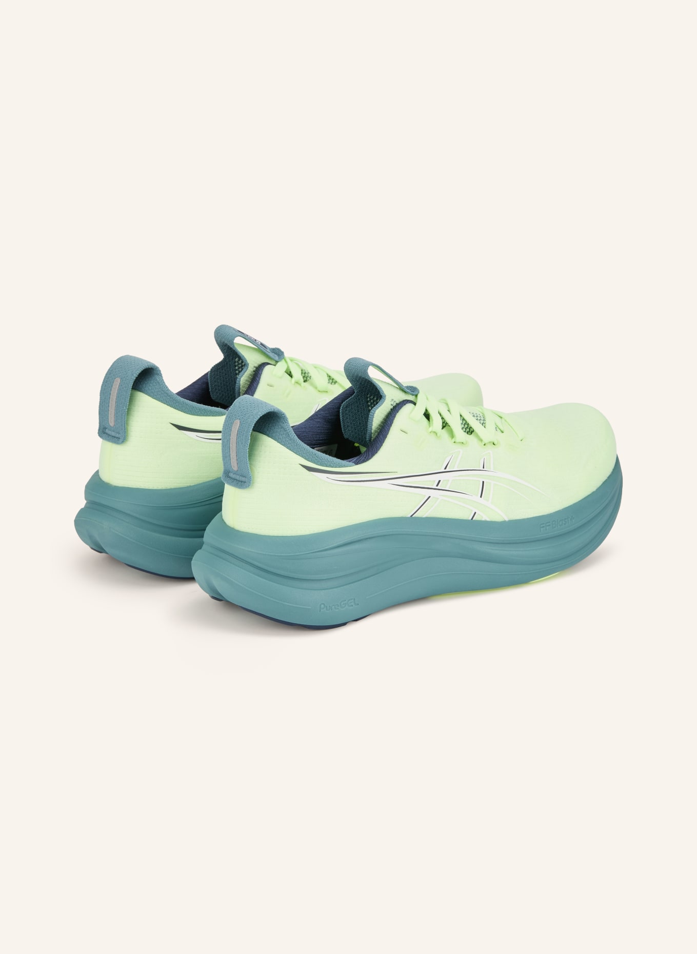 ASICS Laufschuhe GEL-NIMBUS 28: GELB / PETROL / WEISS