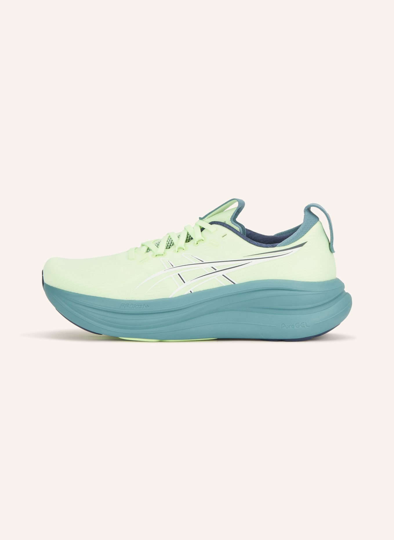 ASICS Laufschuhe GEL-NIMBUS 28: GELB / PETROL / WEISS