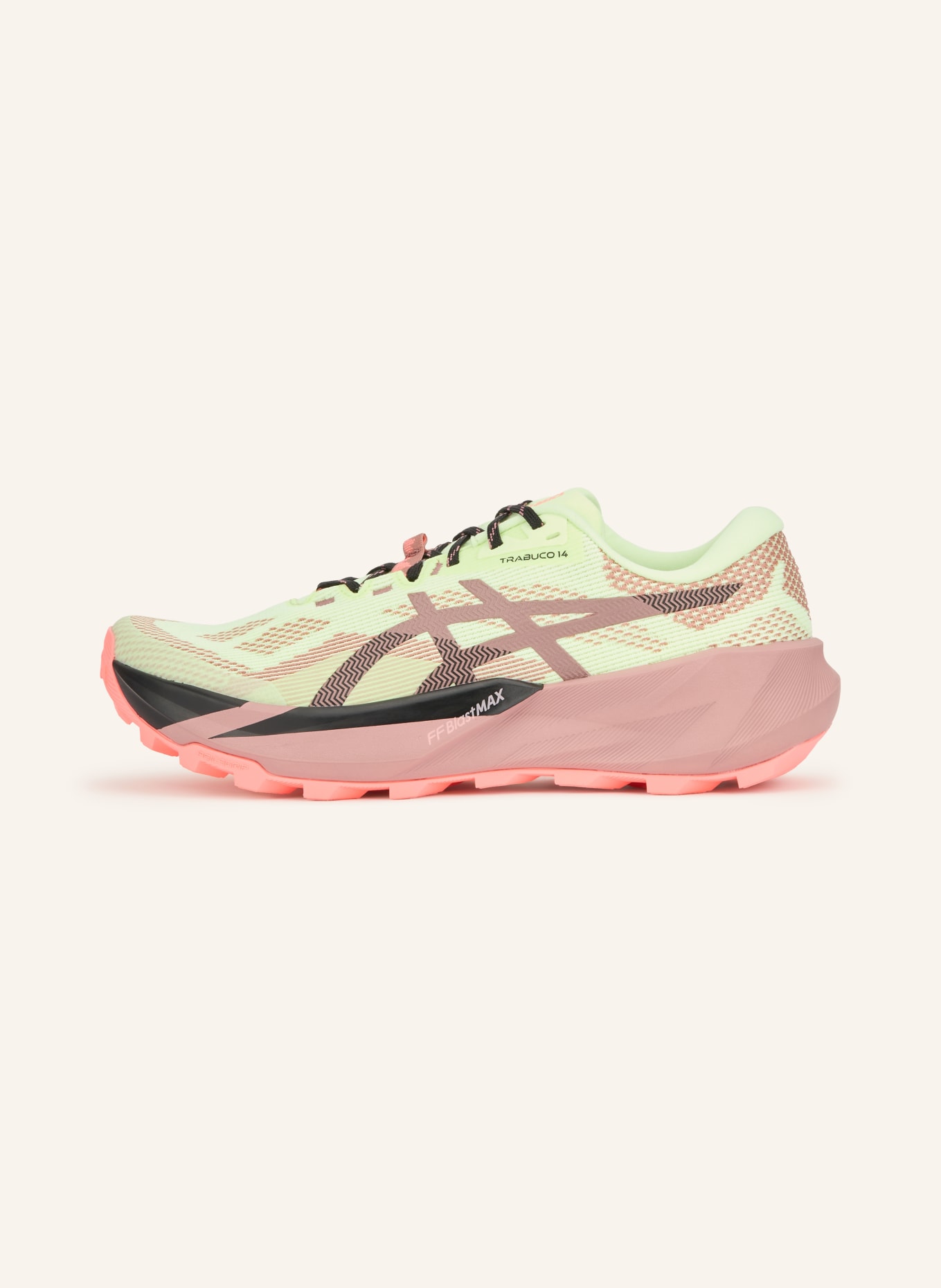 ASICS Trailrunning-Schuhe TRABUCO 14: GELB / ALTROSA / SCHWARZ