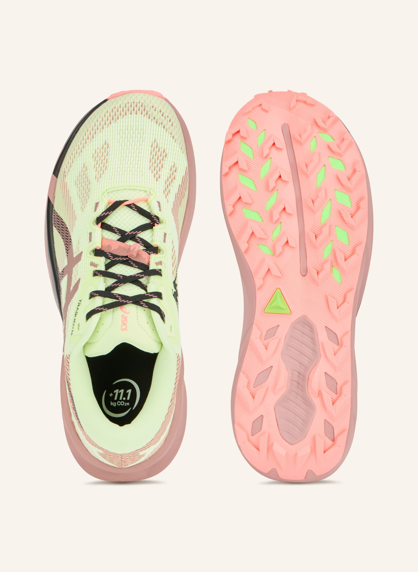 ASICS Trailrunning-Schuhe TRABUCO 14: GELB / ALTROSA / SCHWARZ