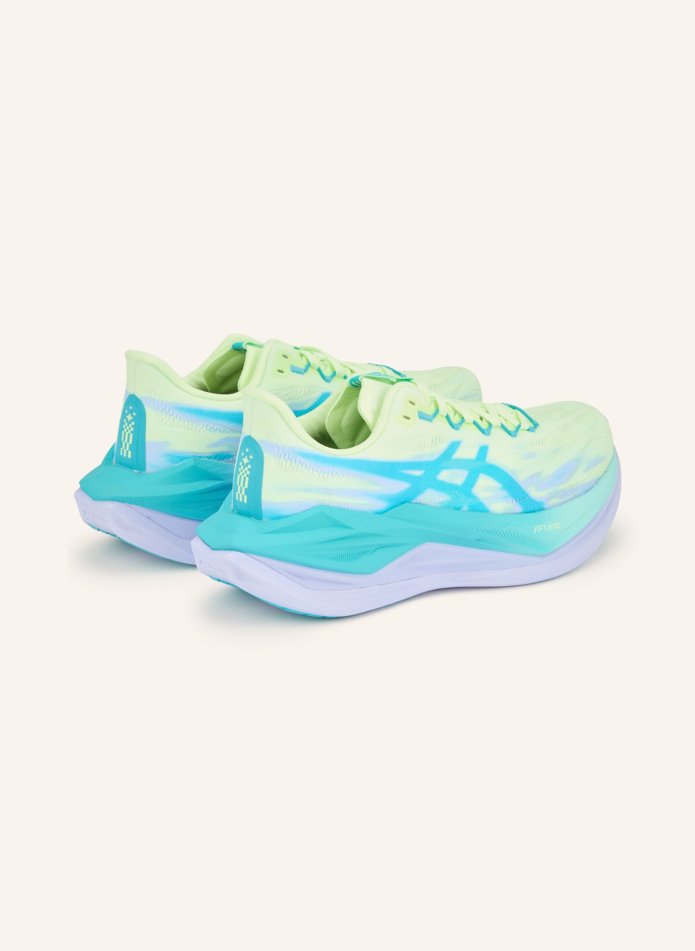 ASICS SUPERBLAST 3 running shoes: TURQUOISE / YELLOW