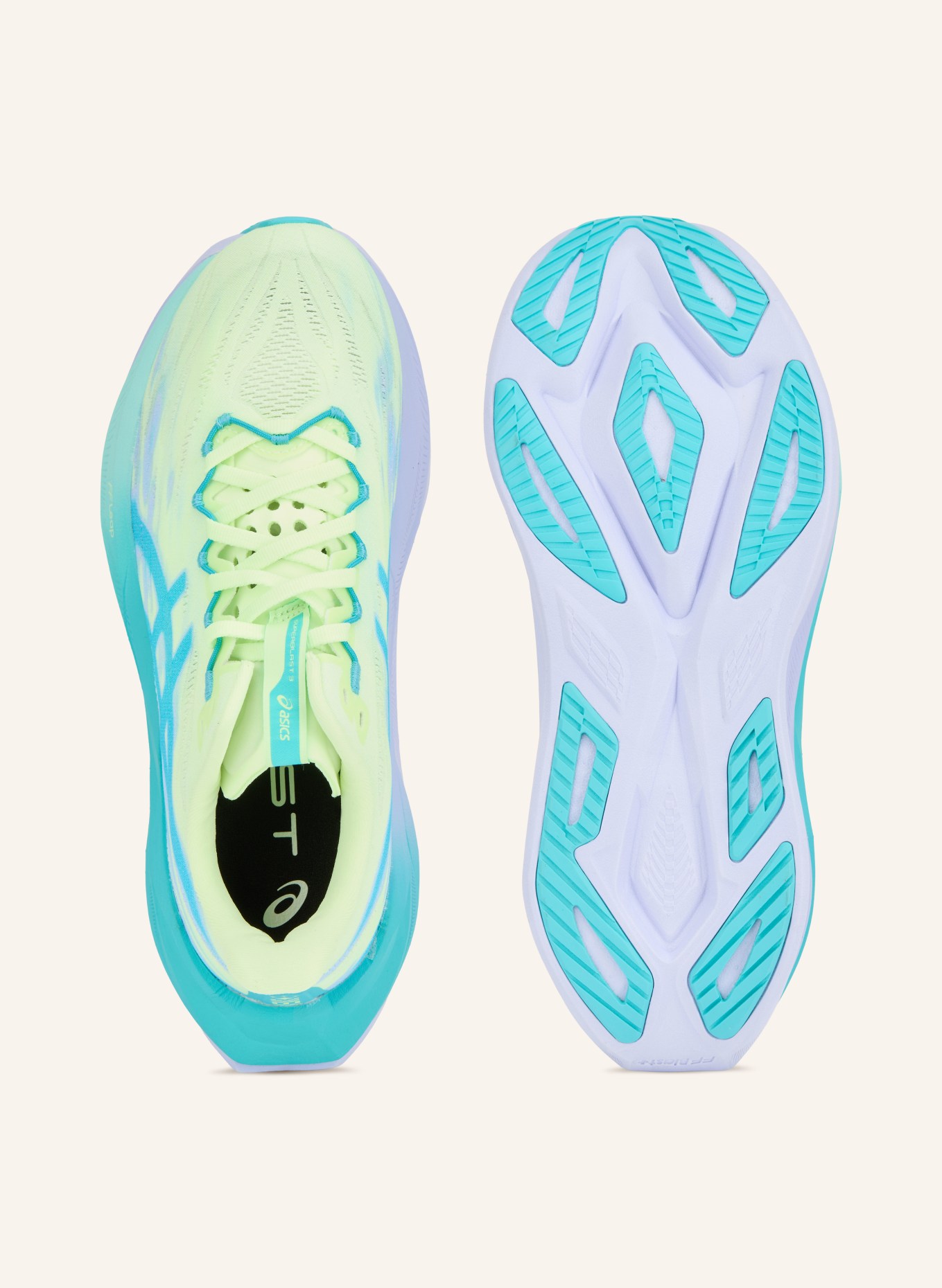ASICS SUPERBLAST 3 running shoes: TURQUOISE / YELLOW