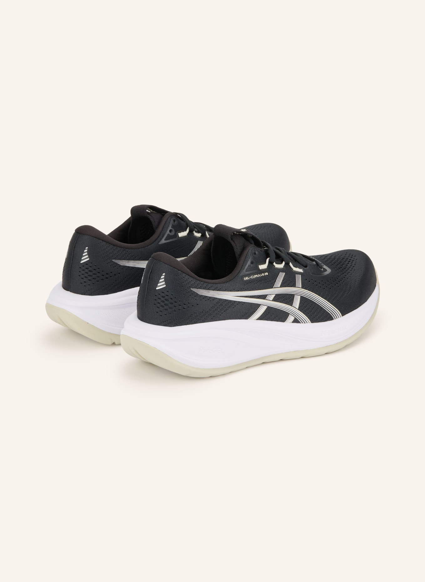 ASICS Buty do biegania GEL-CUMULUS 28: CZARNY / BIAŁY