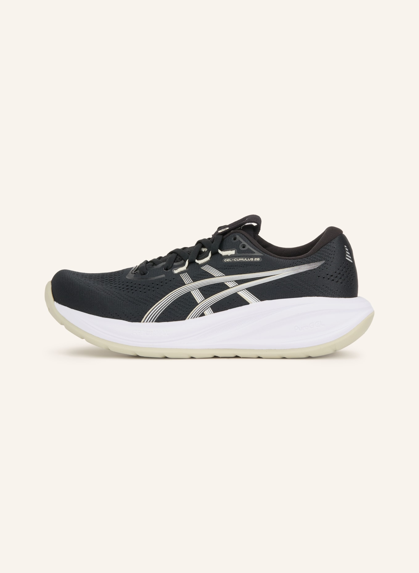 ASICS Buty do biegania GEL-CUMULUS 28: CZARNY / BIAŁY