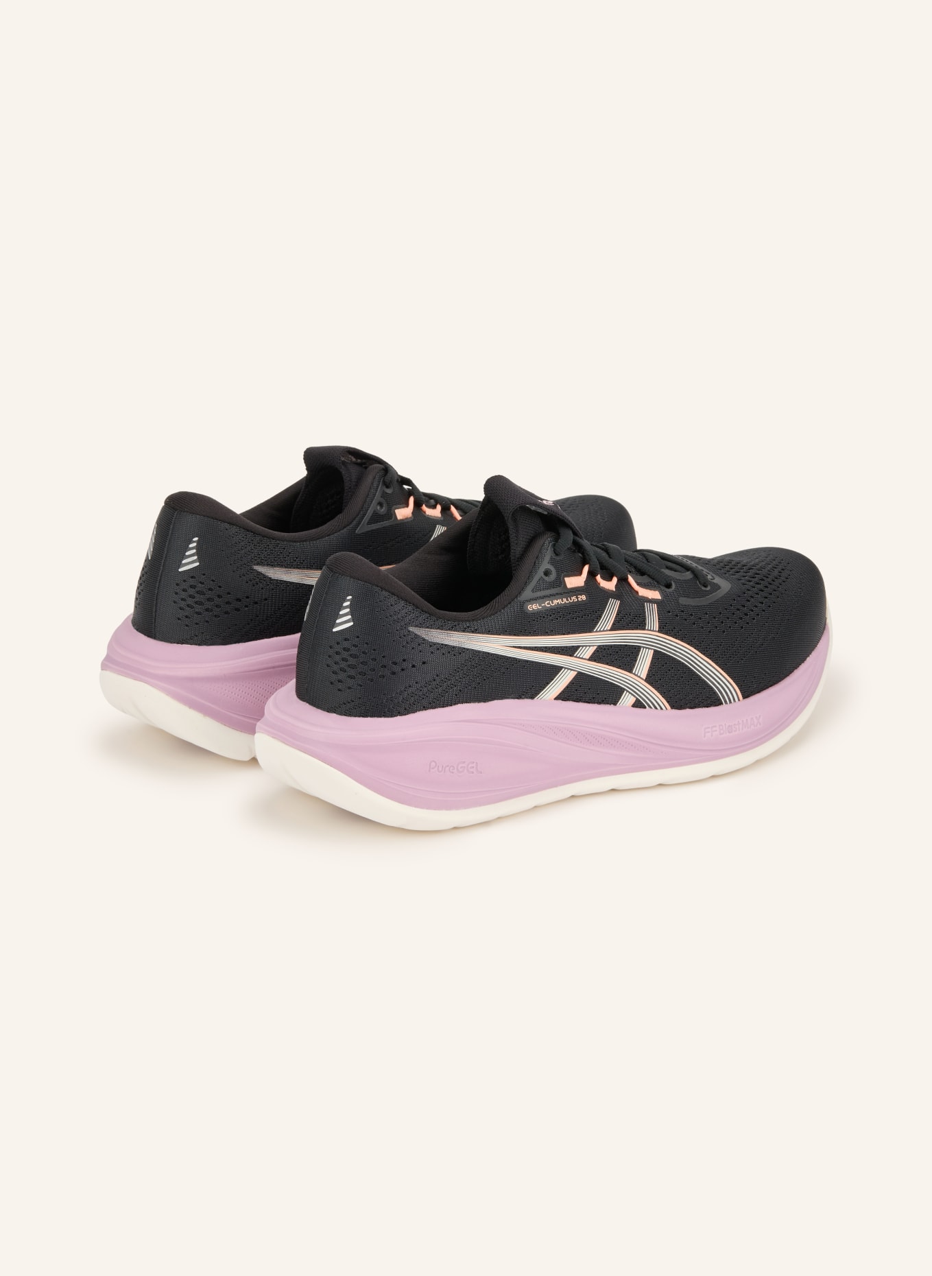 ASICS Buty do biegania GEL-CUMULUS 28: CZARNY / POMARAŃCZOWY / BIAŁY