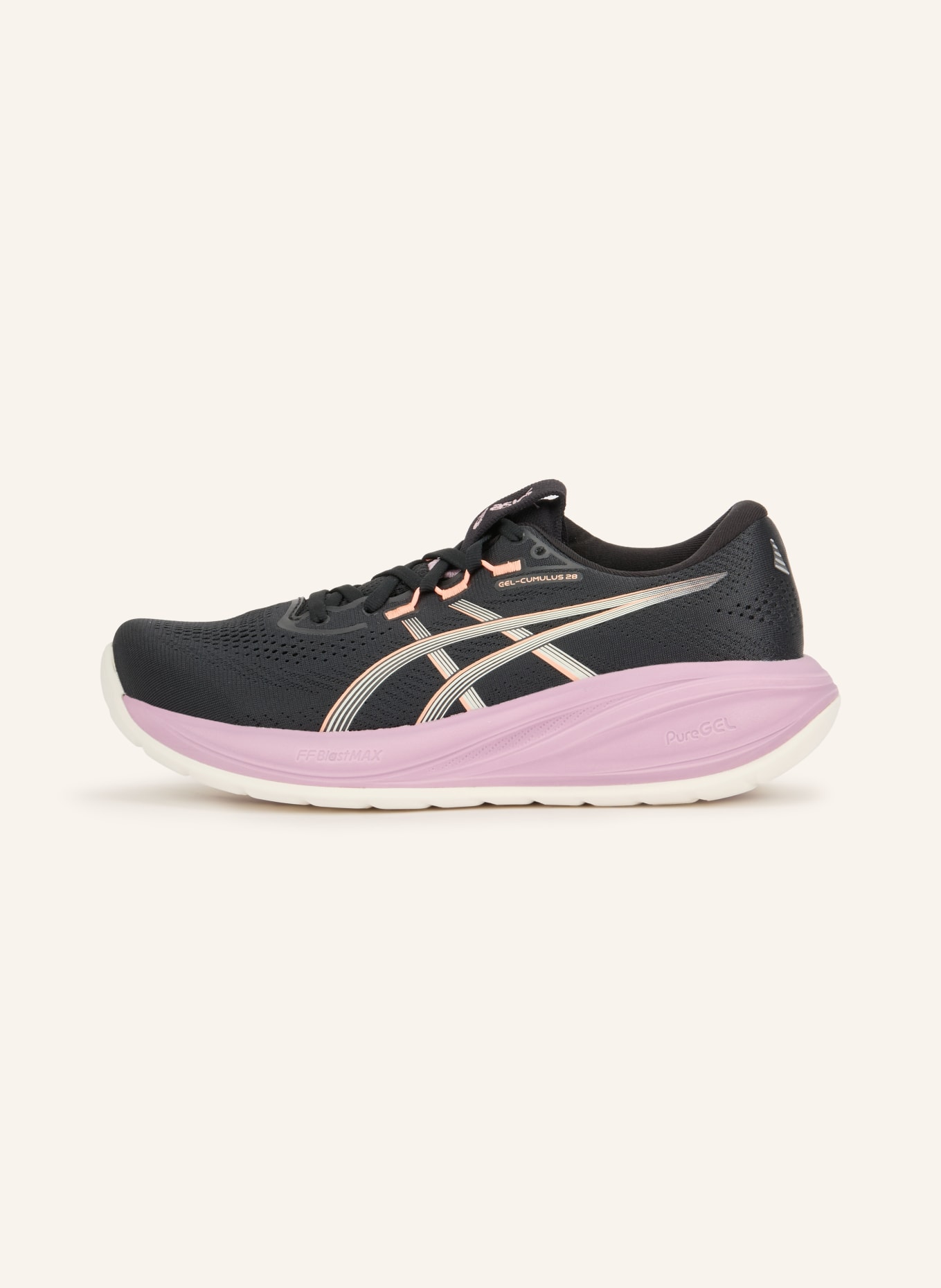 ASICS Buty do biegania GEL-CUMULUS 28: CZARNY / POMARAŃCZOWY / BIAŁY