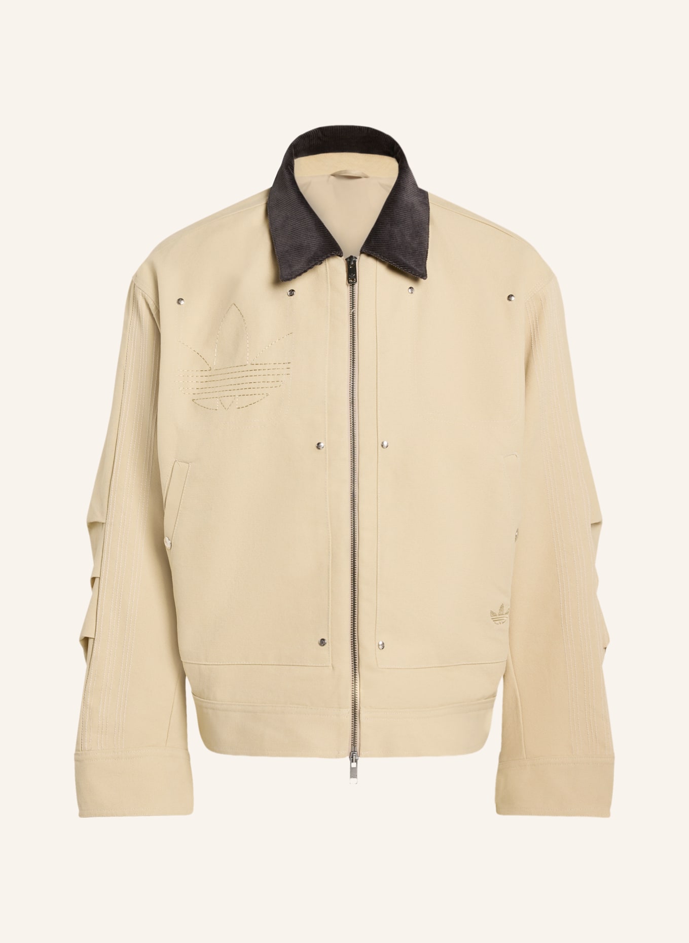 adidas Originals Overjacket ESSENTIALS: BEIGE / DUNKELGRAU