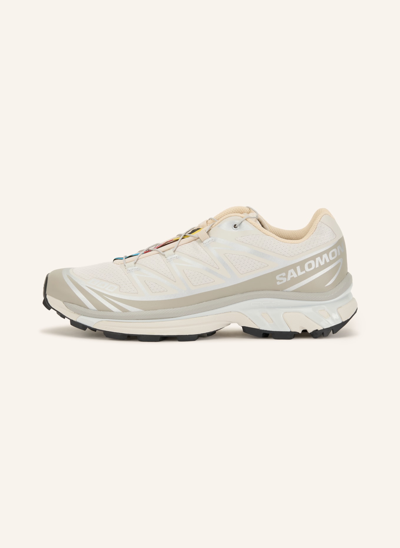 SALOMON Sneaker XT-6: BEIGE / SILBER