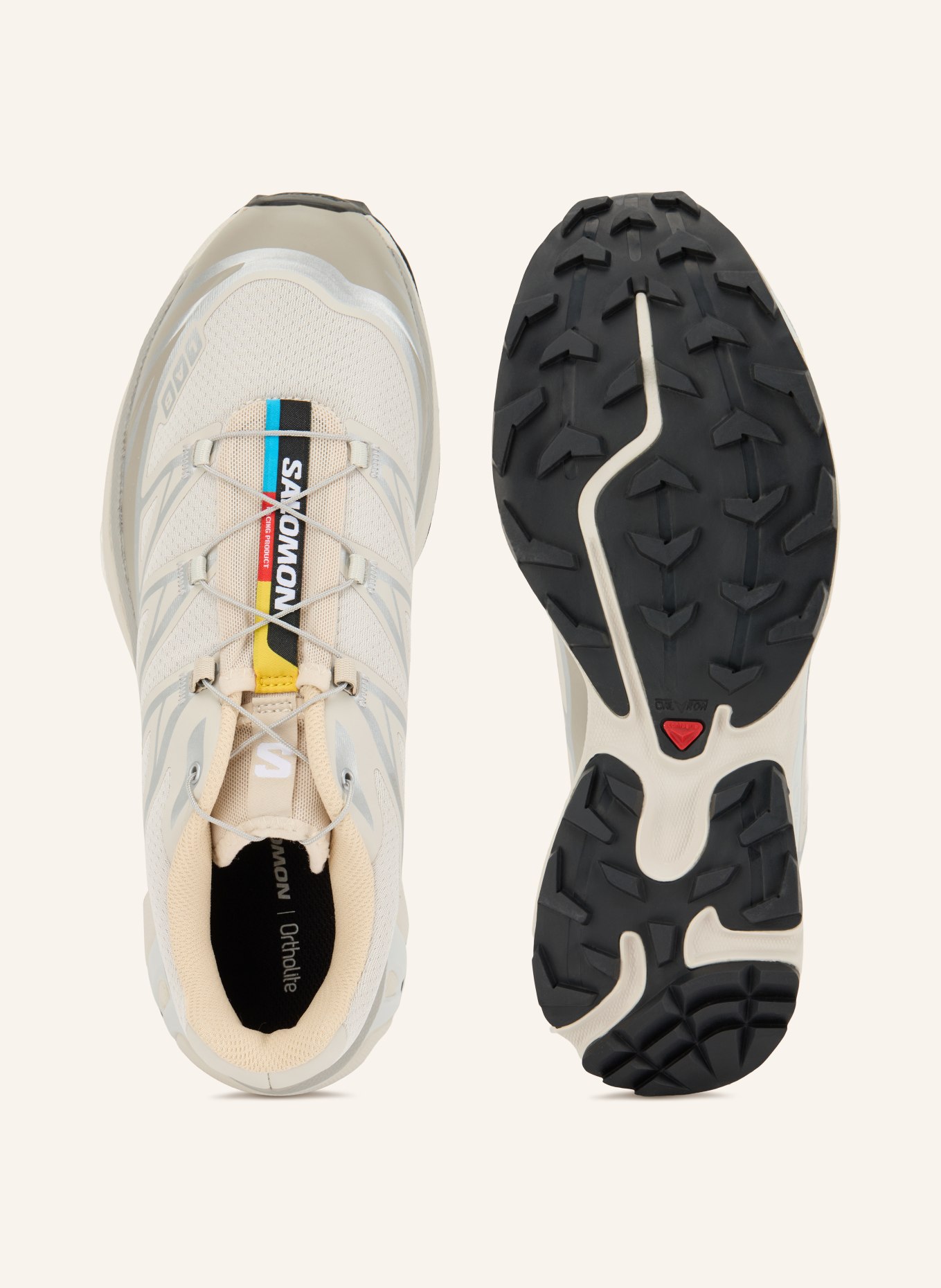 SALOMON Sneaker XT-6: BEIGE / SILBER