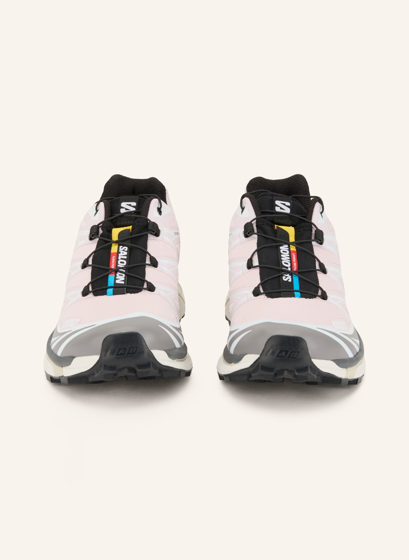 SALOMON Sneaker XT-6: HELLROSA / DUNKELGRAU / WEISS