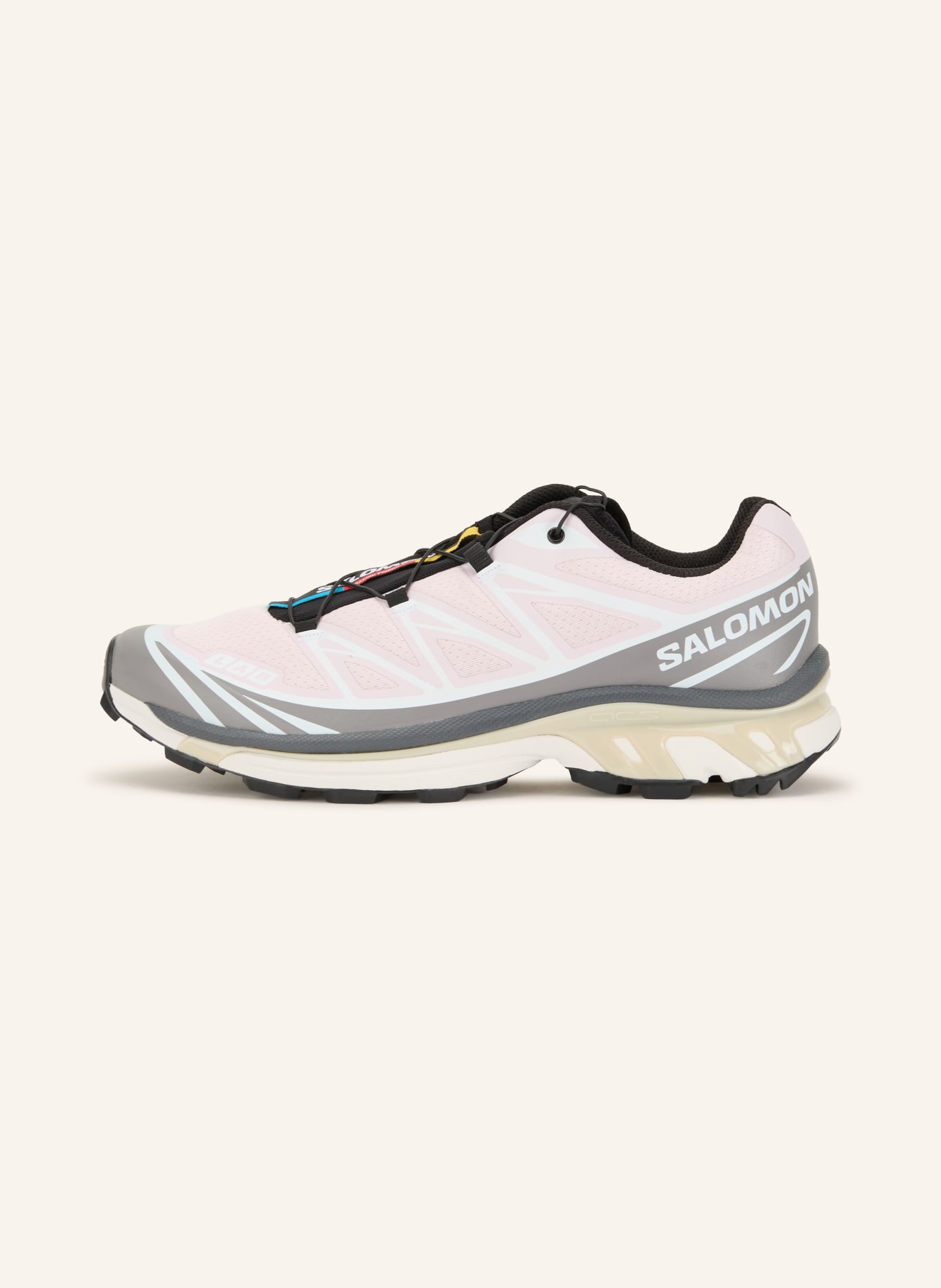 SALOMON Sneaker XT-6: HELLROSA / DUNKELGRAU / WEISS