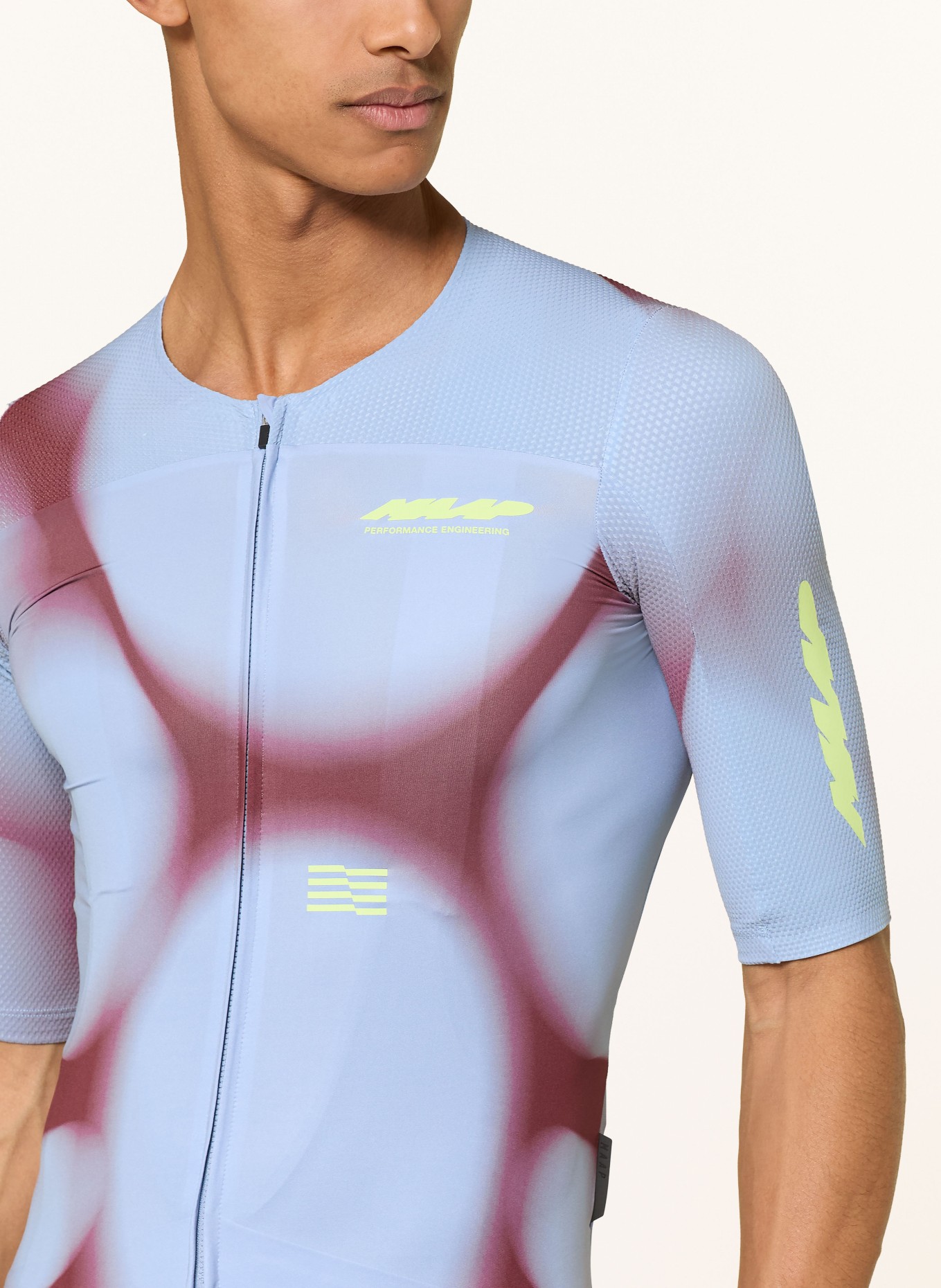 MAAP Fietsshirt VOID PRO RACE: LICHTBLAUW / FUCHSIA
