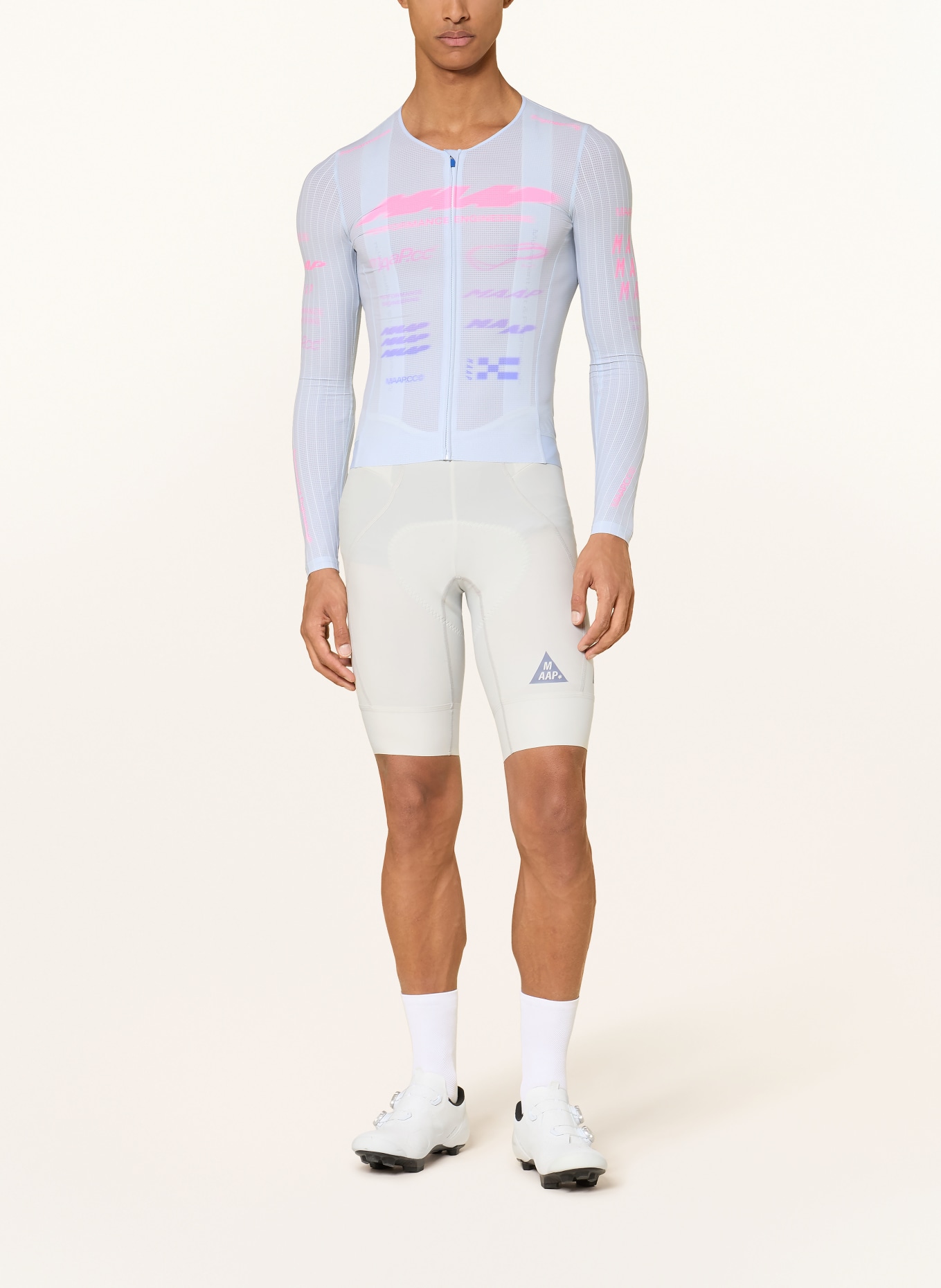 MAAP Fietsshirt BETA PRO AERO LS: LICHTBLAUW / PAARS / ROZE