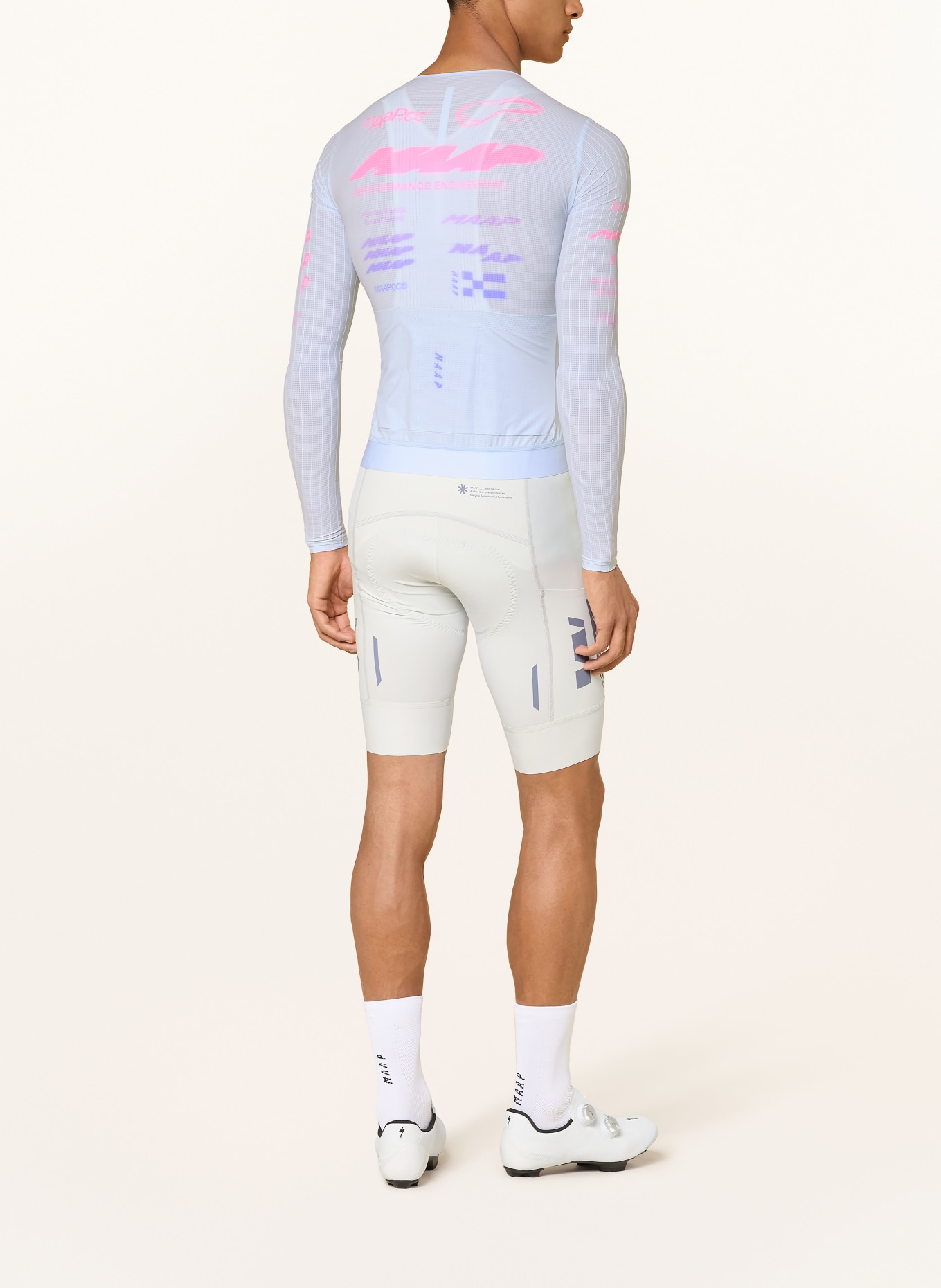 MAAP Fietsshirt BETA PRO AERO LS: LICHTBLAUW / PAARS / ROZE
