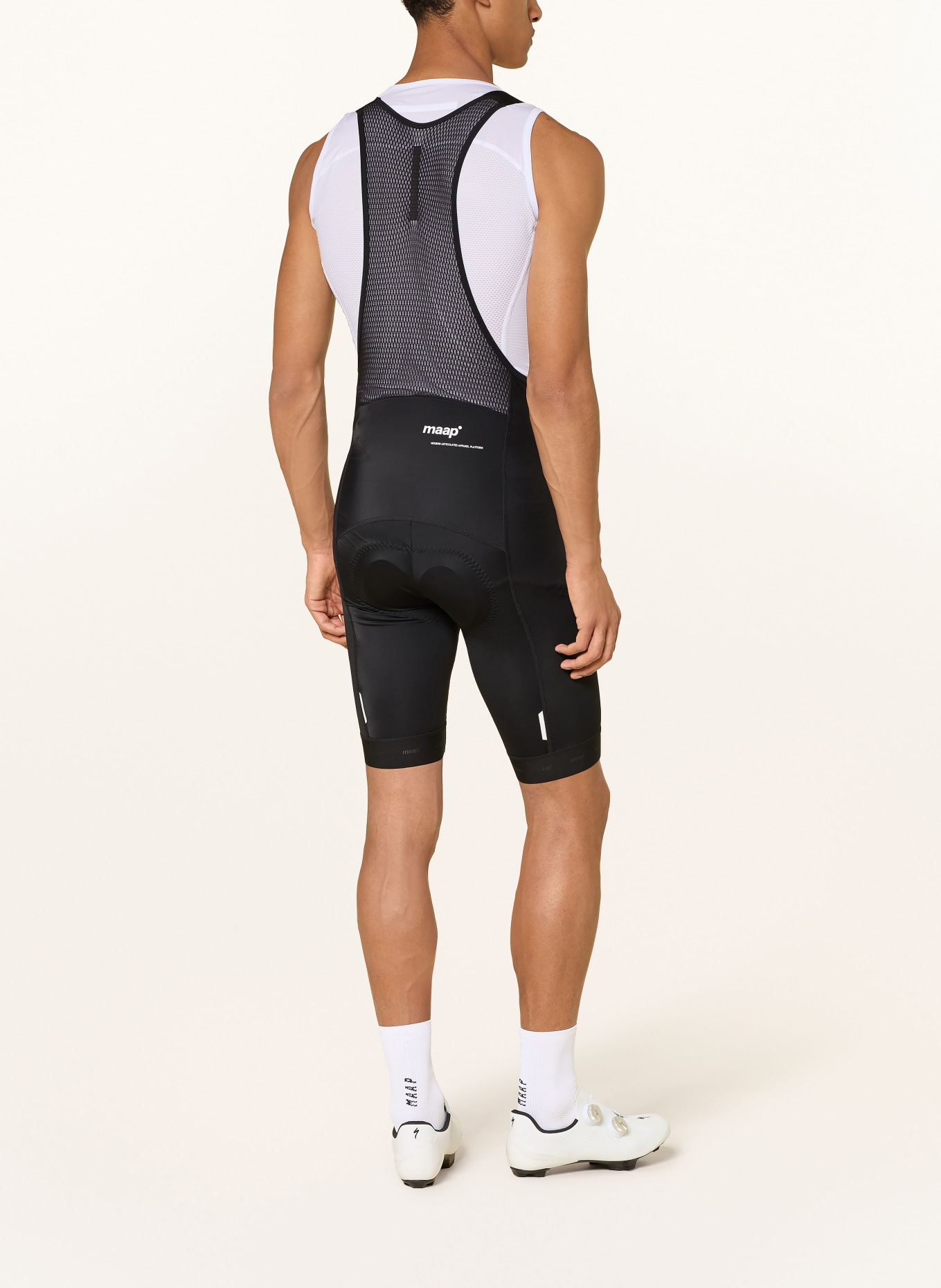 MAAP Fietsbroek TRAINING BIB 3.0 met bretels en gewatteerd inzetstuk: ZWART