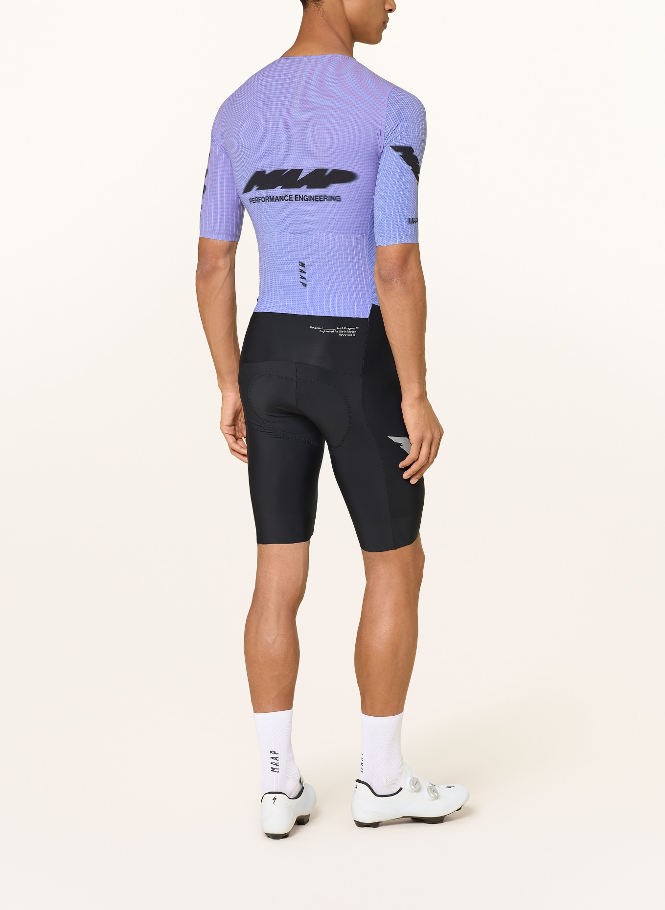 MAAP Speedsuit BETA PRO AERO met gewatteerd inzetstuk: PAARS / ZWART