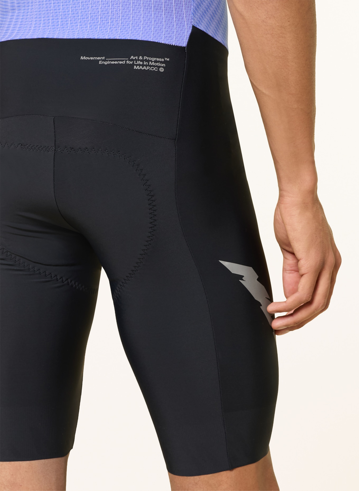 MAAP Speedsuit BETA PRO AERO met gewatteerd inzetstuk: PAARS / ZWART