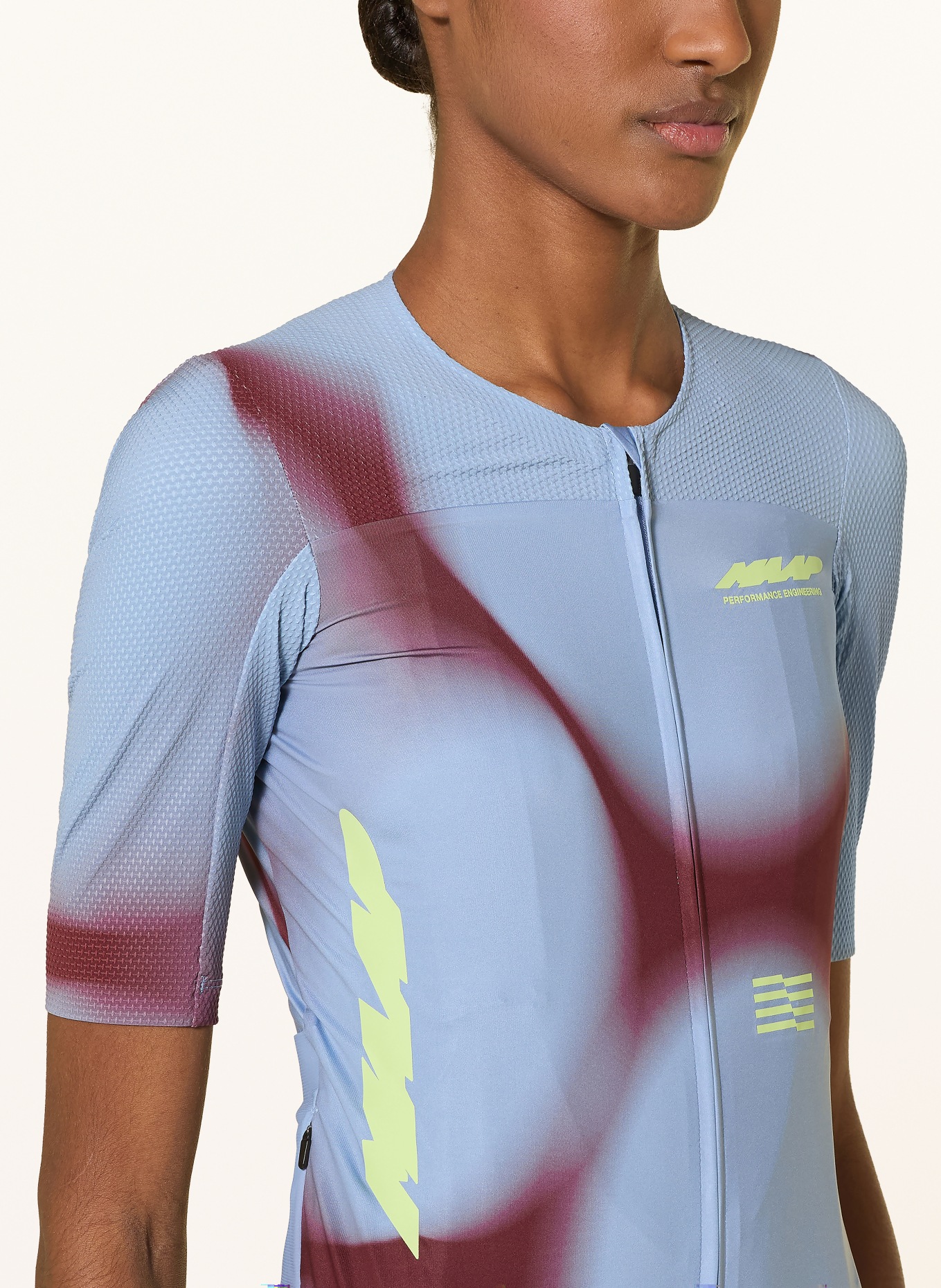 MAAP Radtrikot VOID PRO RACE: HELLBLAU / DUNKELROT / NEONGRÜN