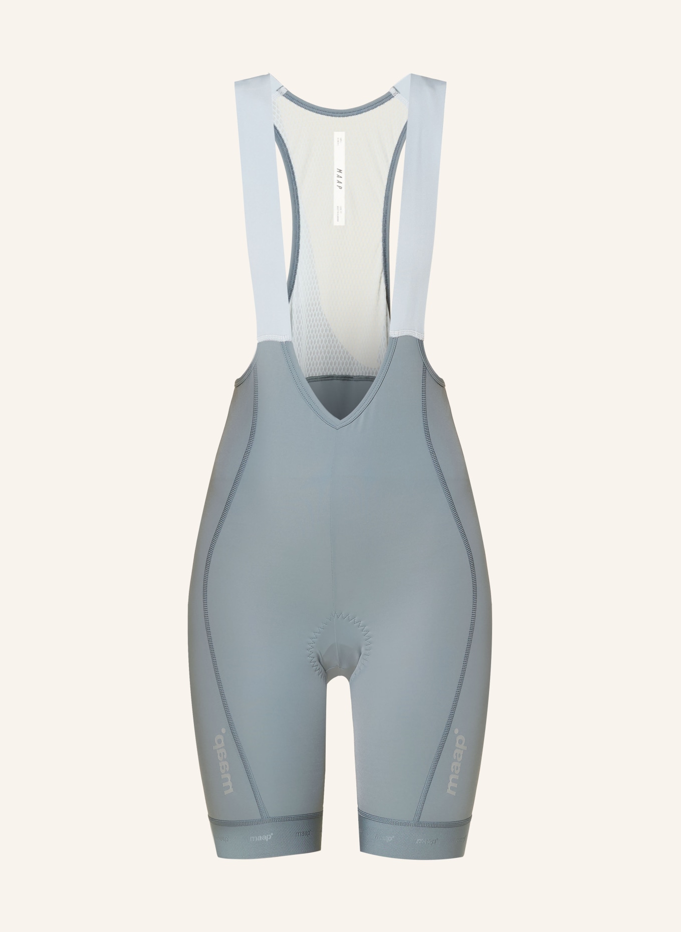 MAAP TRAINING 3.0 cycling shorts with straps and padded inserts: GRAY / LIGHT GRAY
