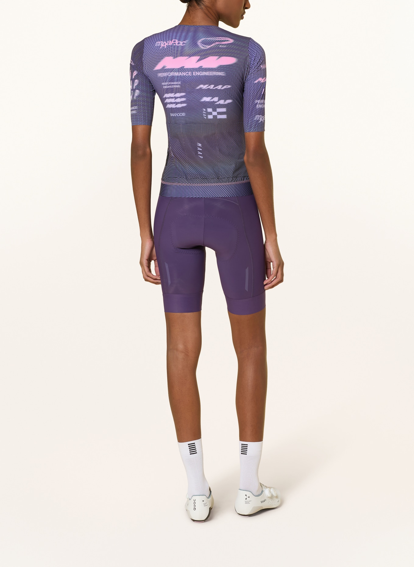 MAAP Fietsshirt BETA PRO AERO: PAARS / NEONROZE / ZWART