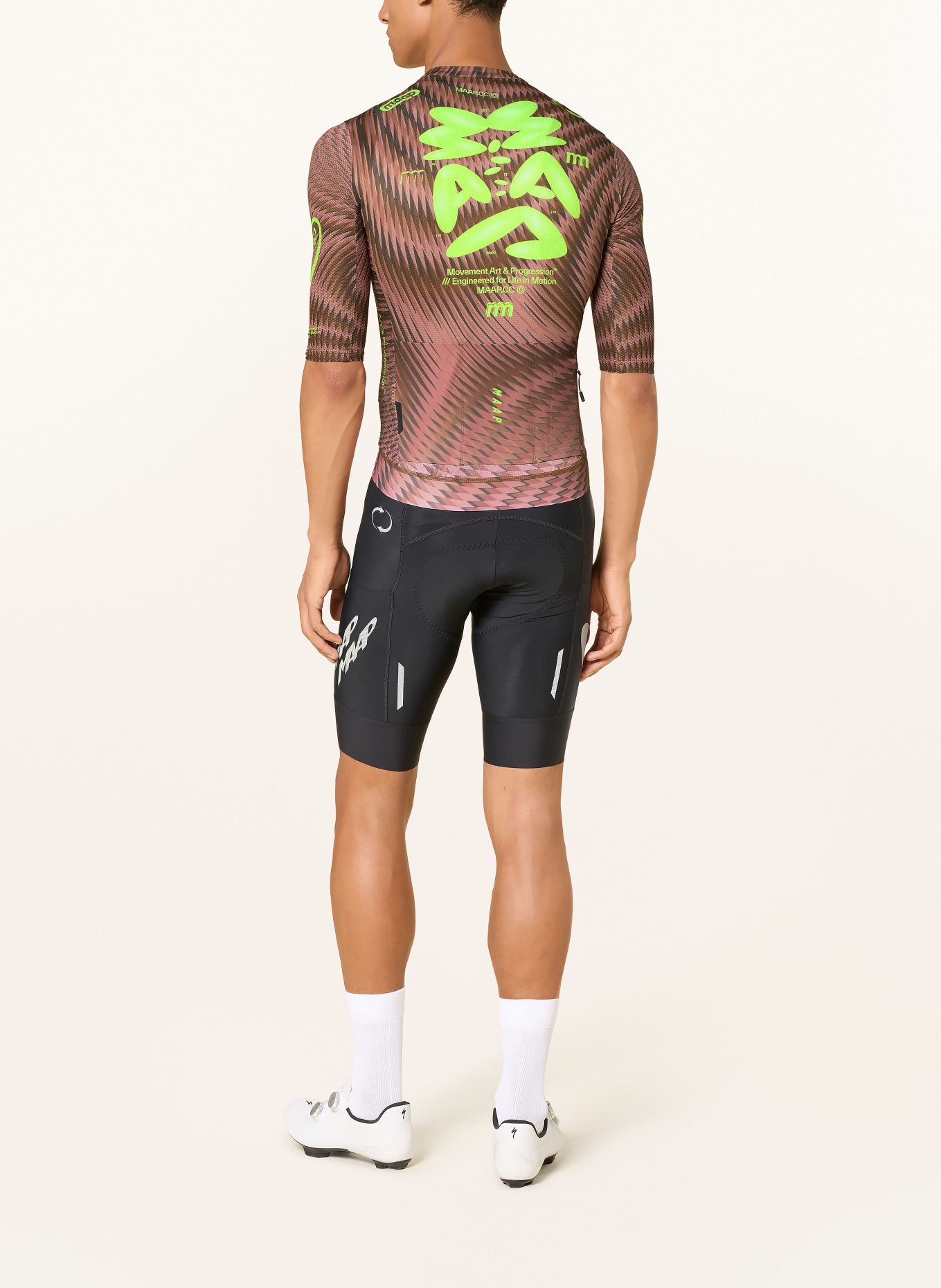 MAAP Radtrikot SPECTRUM PRO AIR JERSEY 3.0: HELLROT / DUNKELGRAU / NEONGRÜN