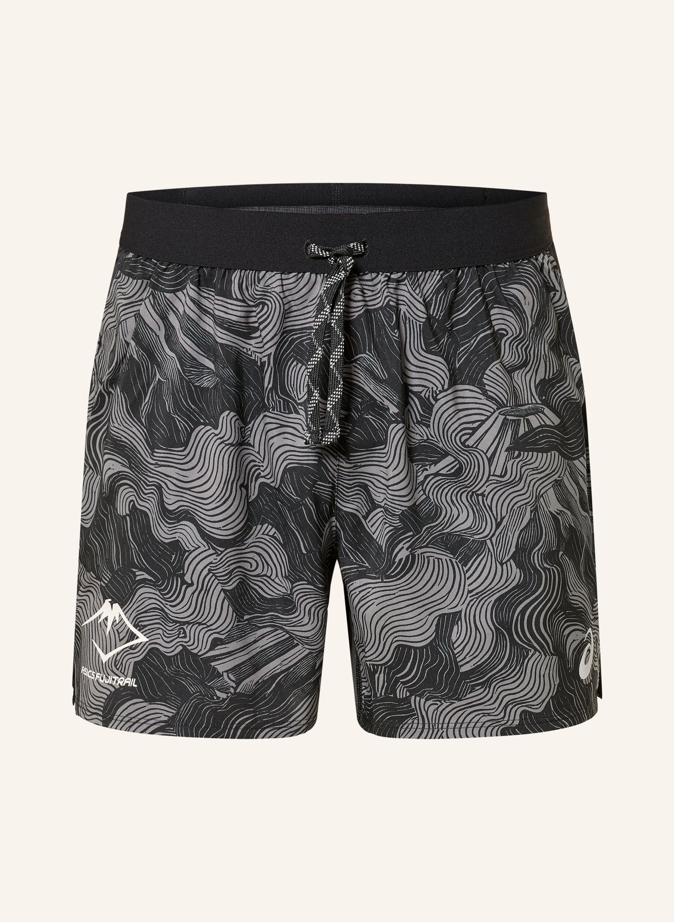 ASICS FUJITRAIL 2-in-1 Running Shorts: BLACK / GRAY / WHITE