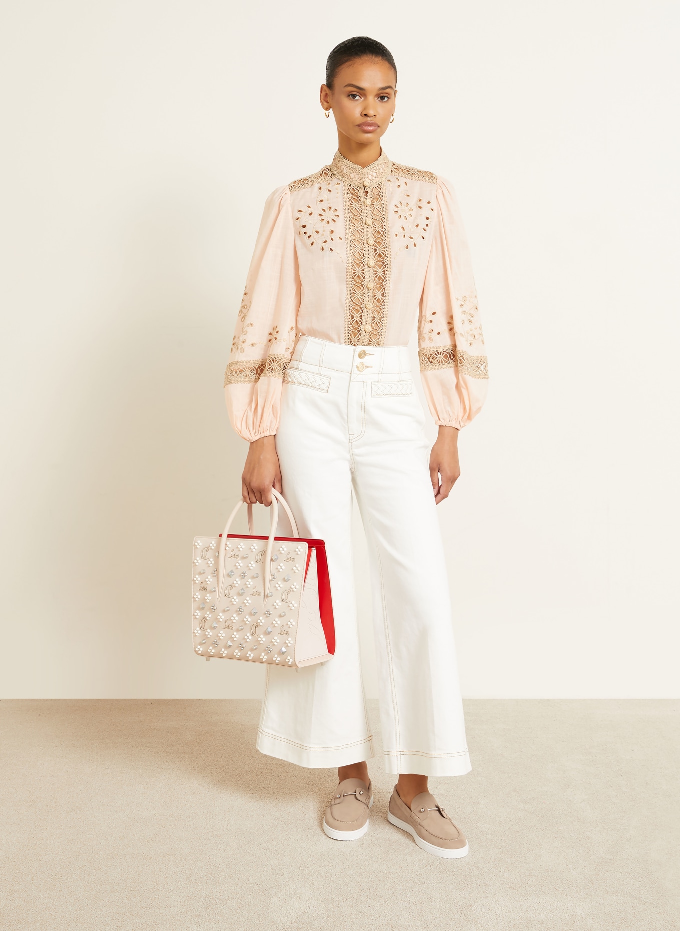 Christian Louboutin Mocasini CHAMBELIBOAT: MARO DESCHIS / ARGINT