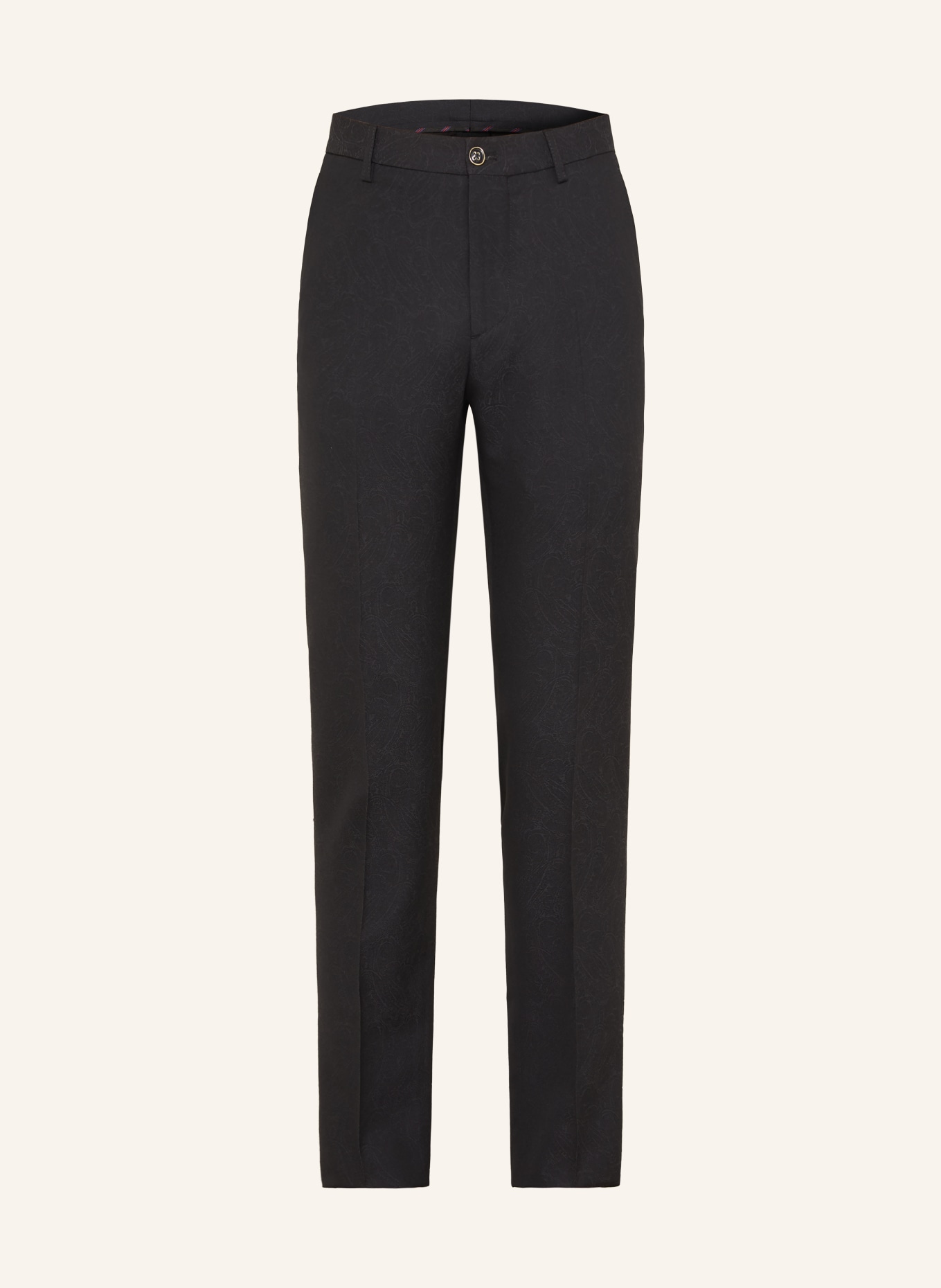 ETRO Slim fit-kostymbyxor i jacquard: N0000 BLACK