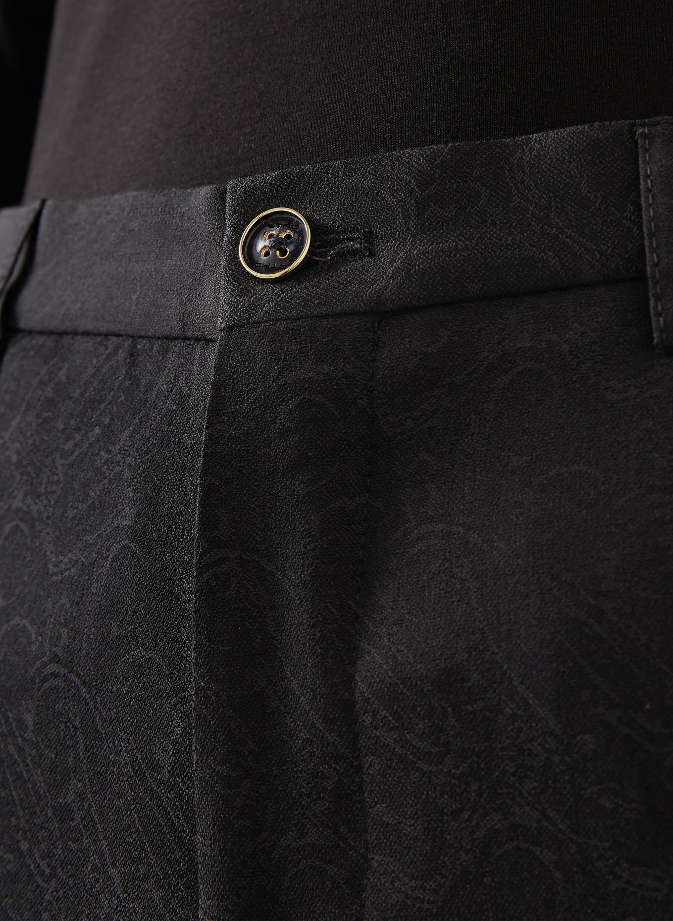 ETRO Slim fit-kostymbyxor i jacquard: N0000 BLACK