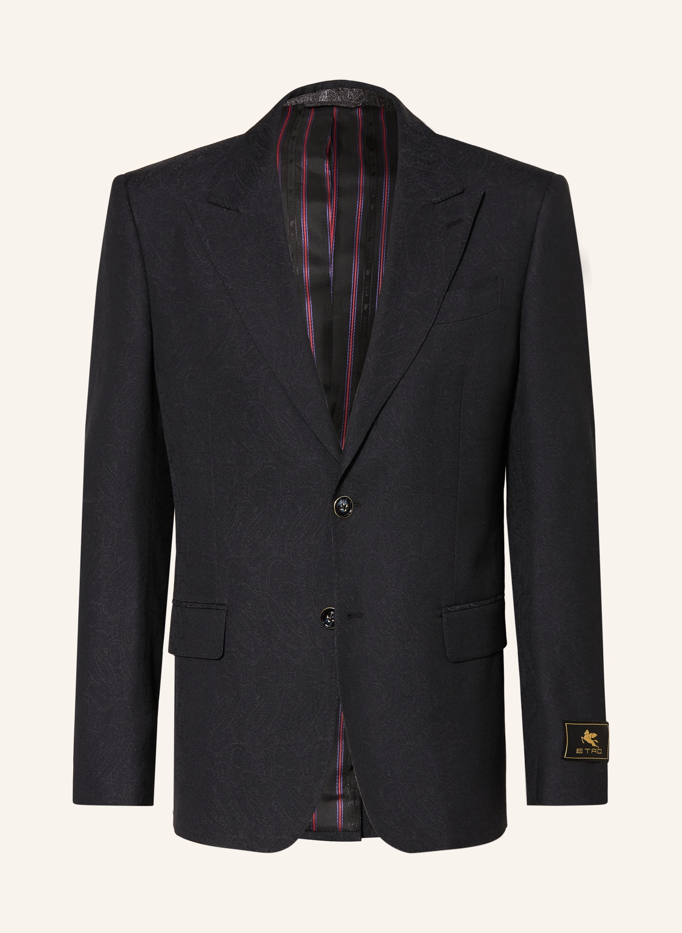 ETRO Slim fit colbert van jacquard: N0000 BLACK