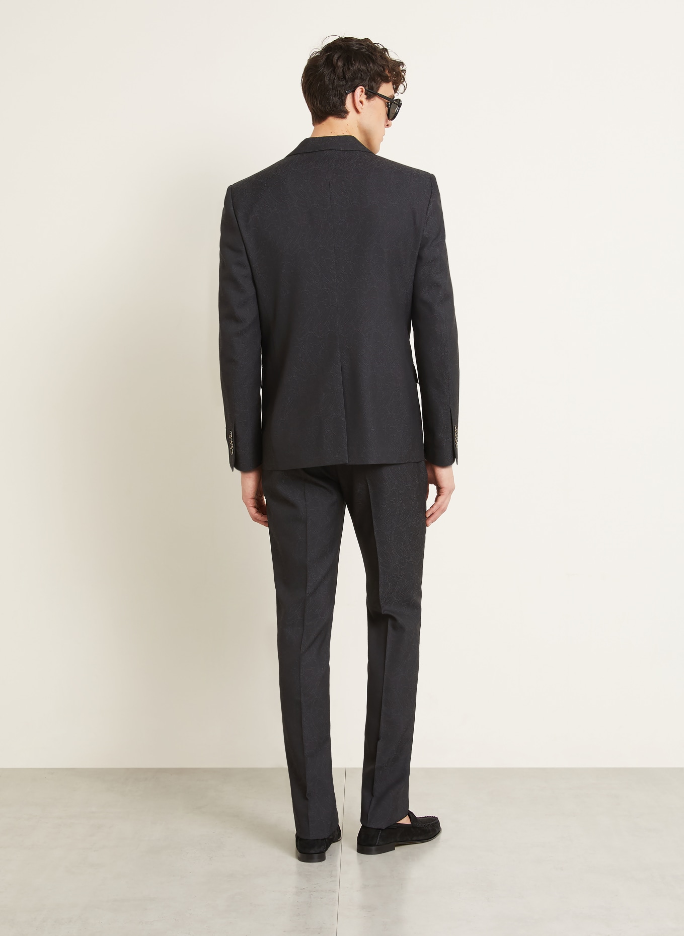 ETRO Slim fit colbert van jacquard: N0000 BLACK
